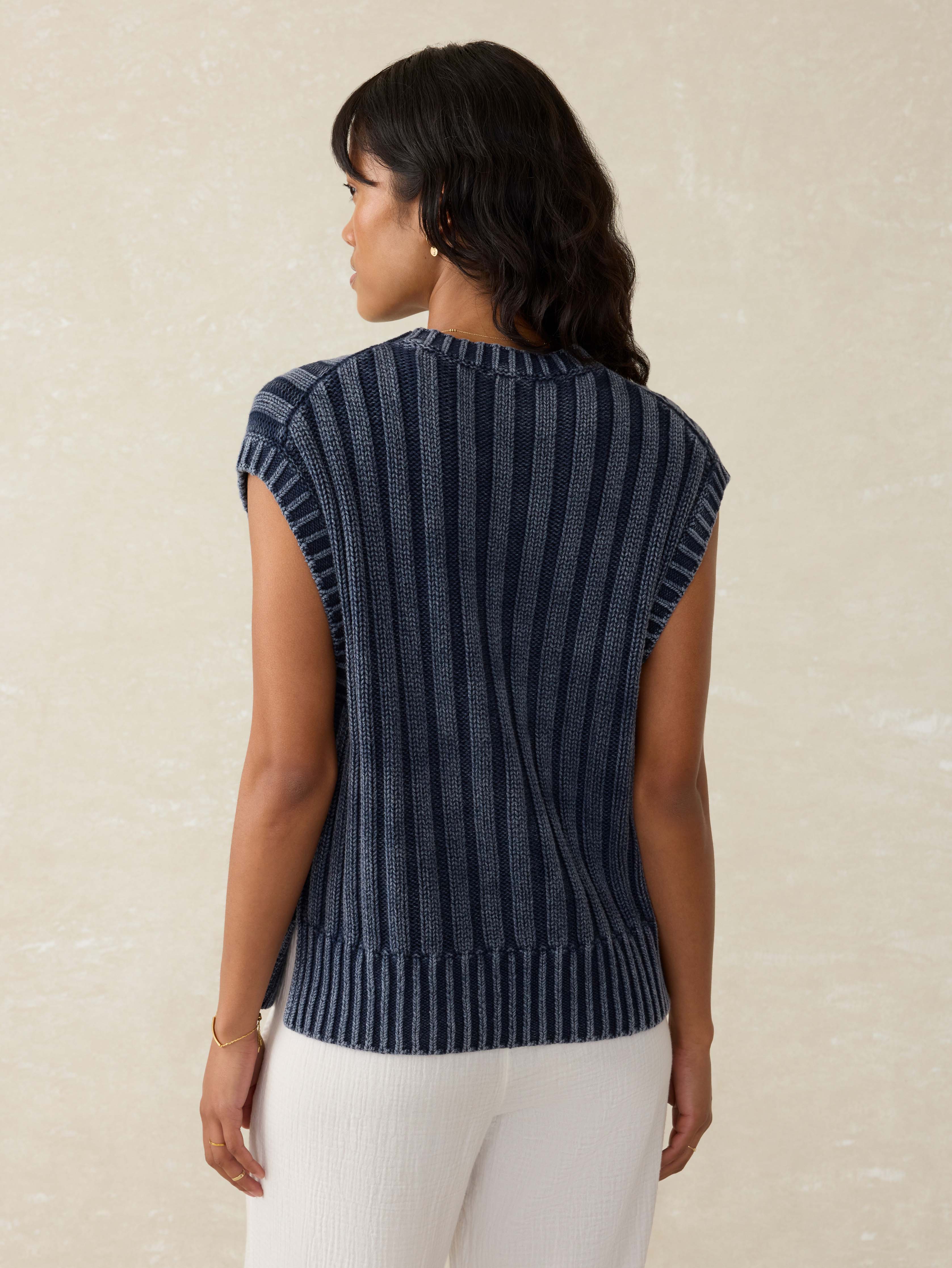 Sunwashed Sweater Vest - Navy Blazer