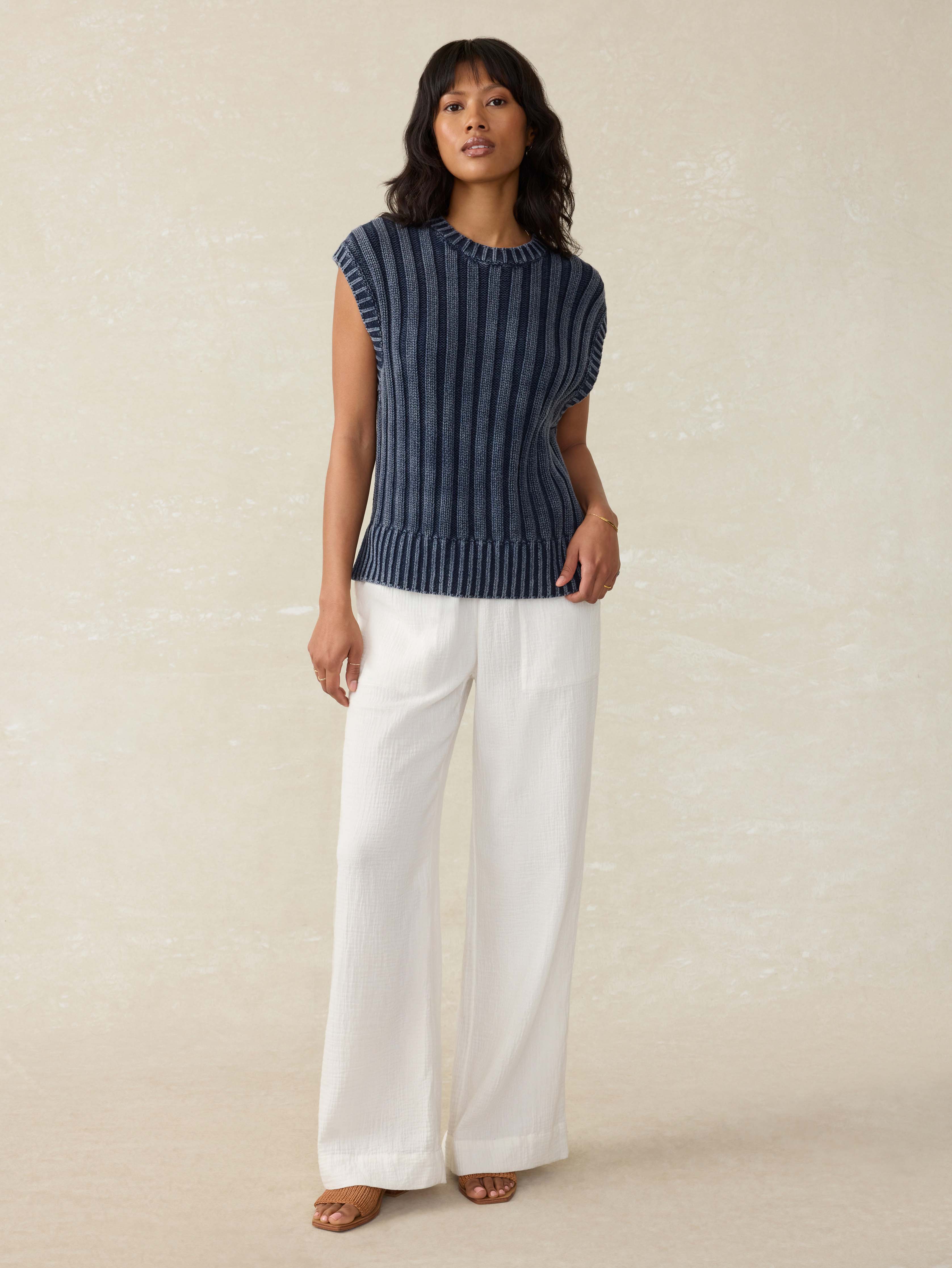 Sunwashed Sweater Vest - Navy Blazer