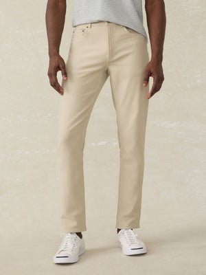 Stretch Terry 5-Pocket Athletic Fit Pant - Stone