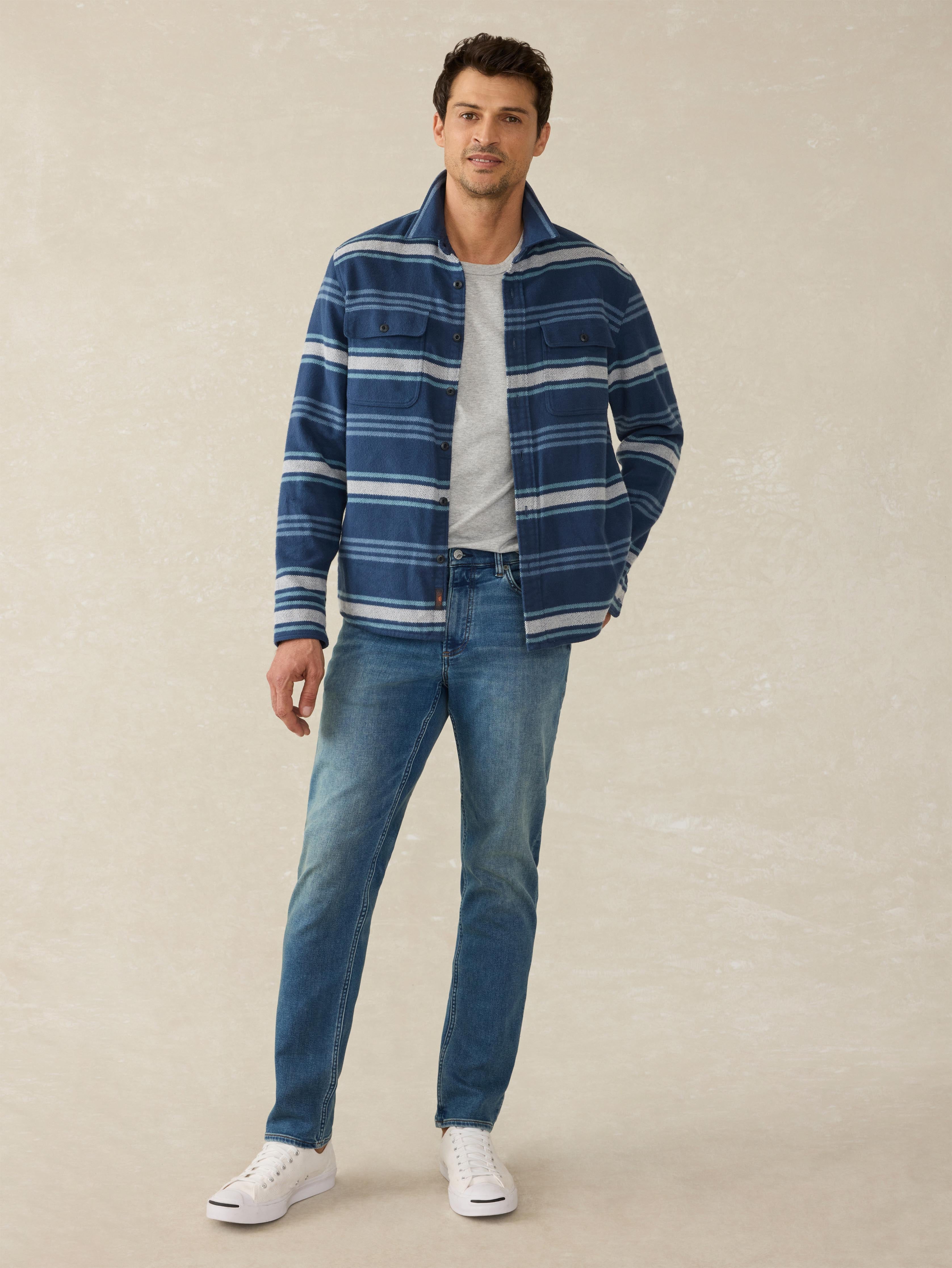 Stretch Terry Indigo 5 Pocket - Storm Harbor Wash