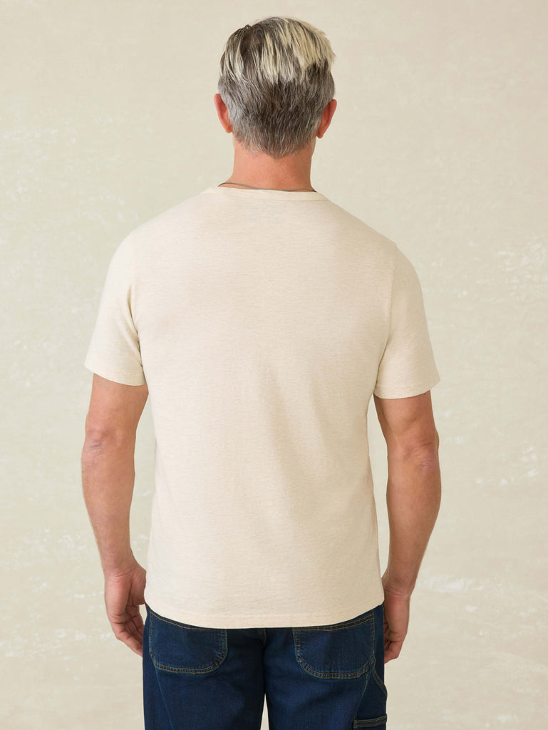 Faherty Sunwashed Pocket T-Shirt - Island Dune Heather
