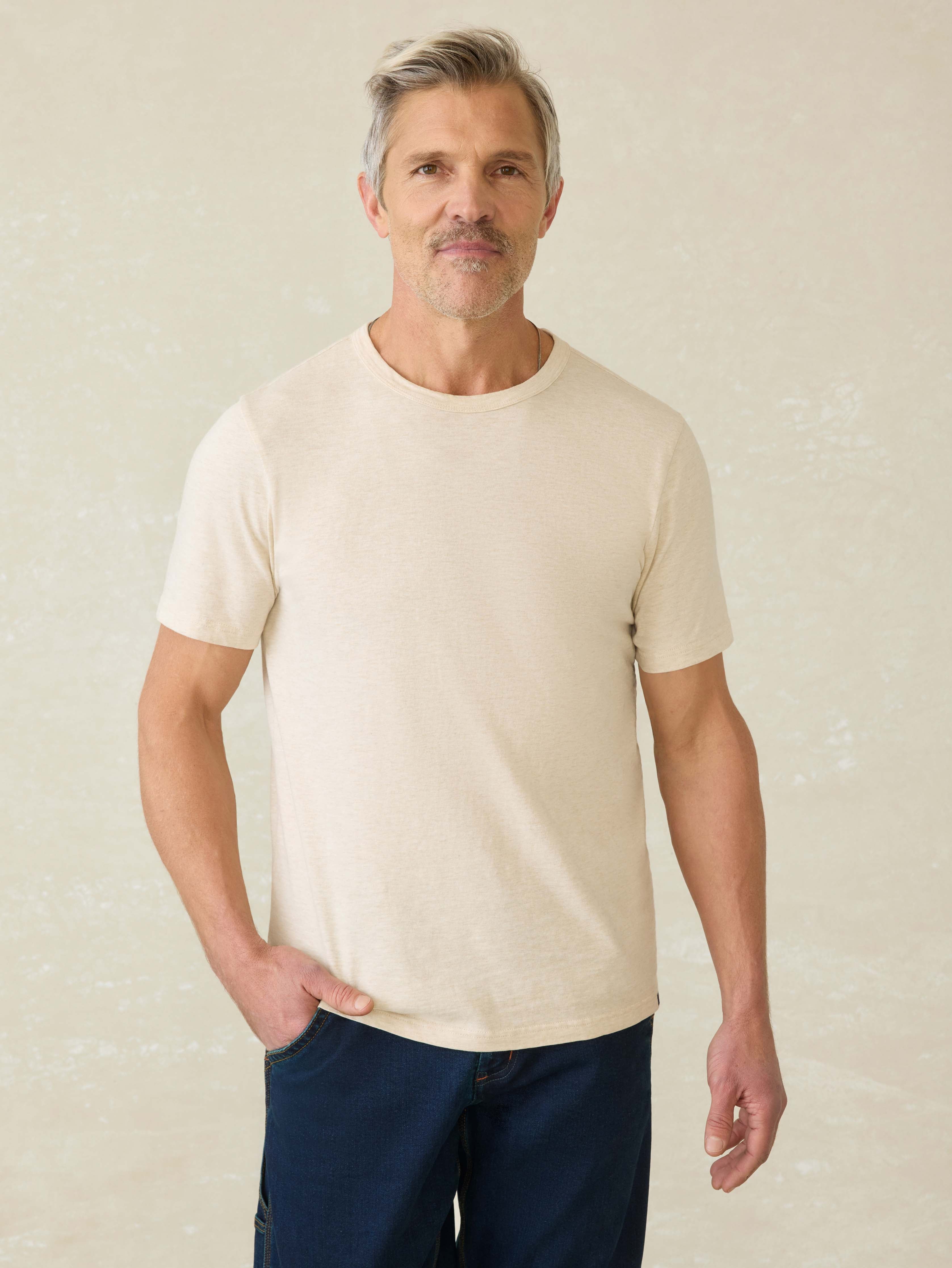Sunwashed Regenerative Tee - Island Dune Heather