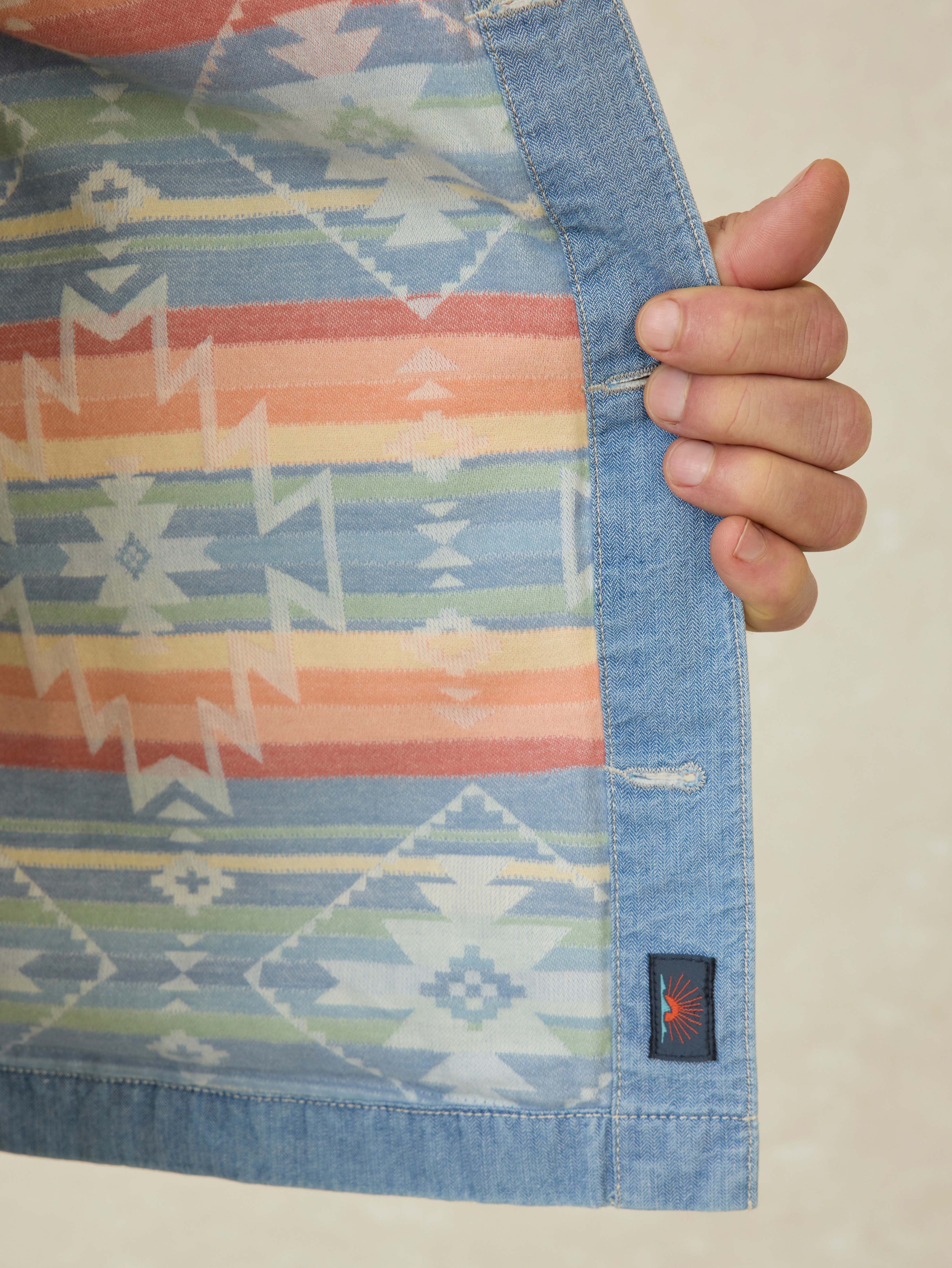 Doug Good Feather Indigo Herringbone Shirt Jacket - Blue Haven Wash