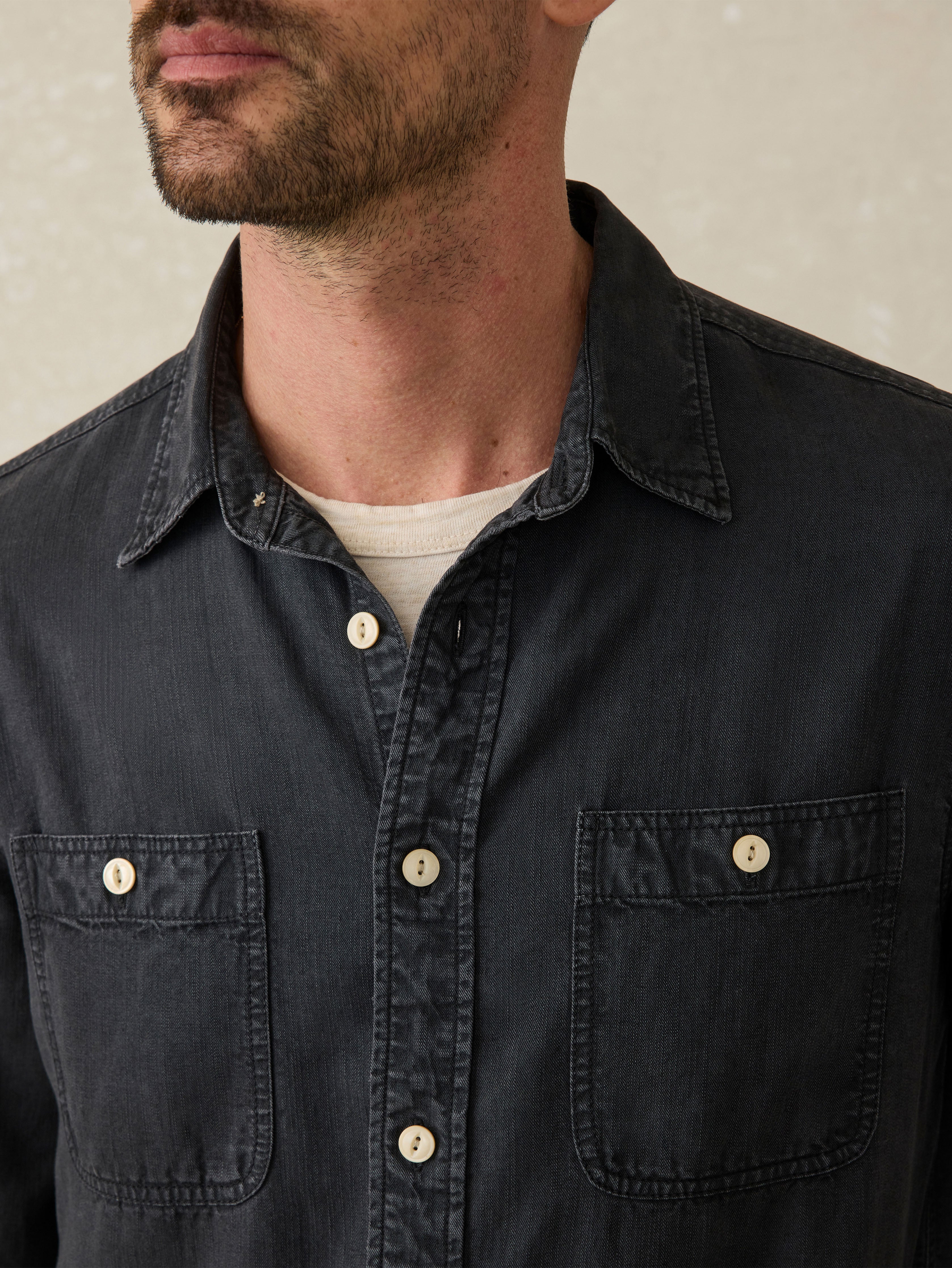 Tried & True Chambray Workshirt - Durango Black
