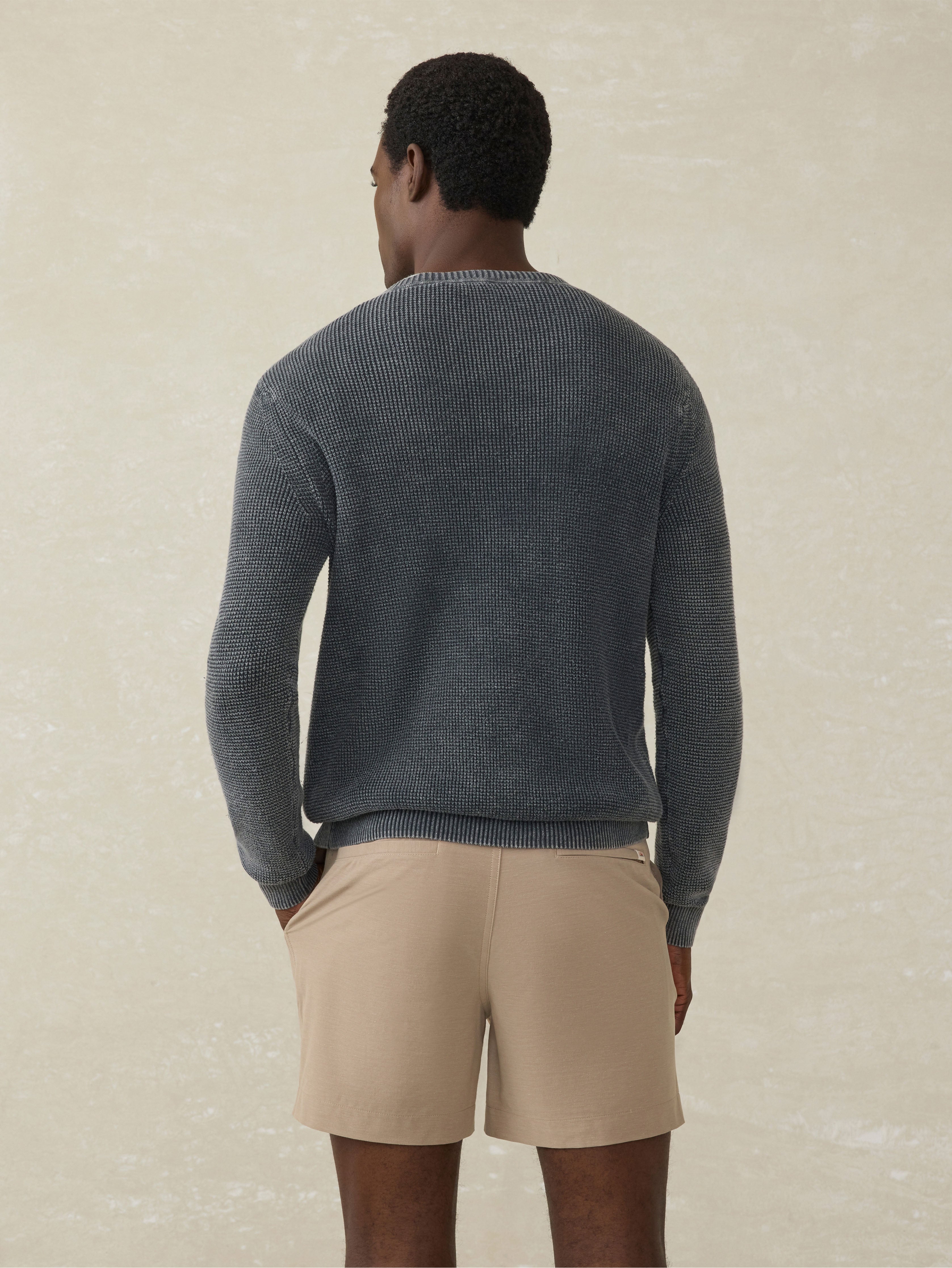 Sunwashed Crewneck Sweater - Faded Black