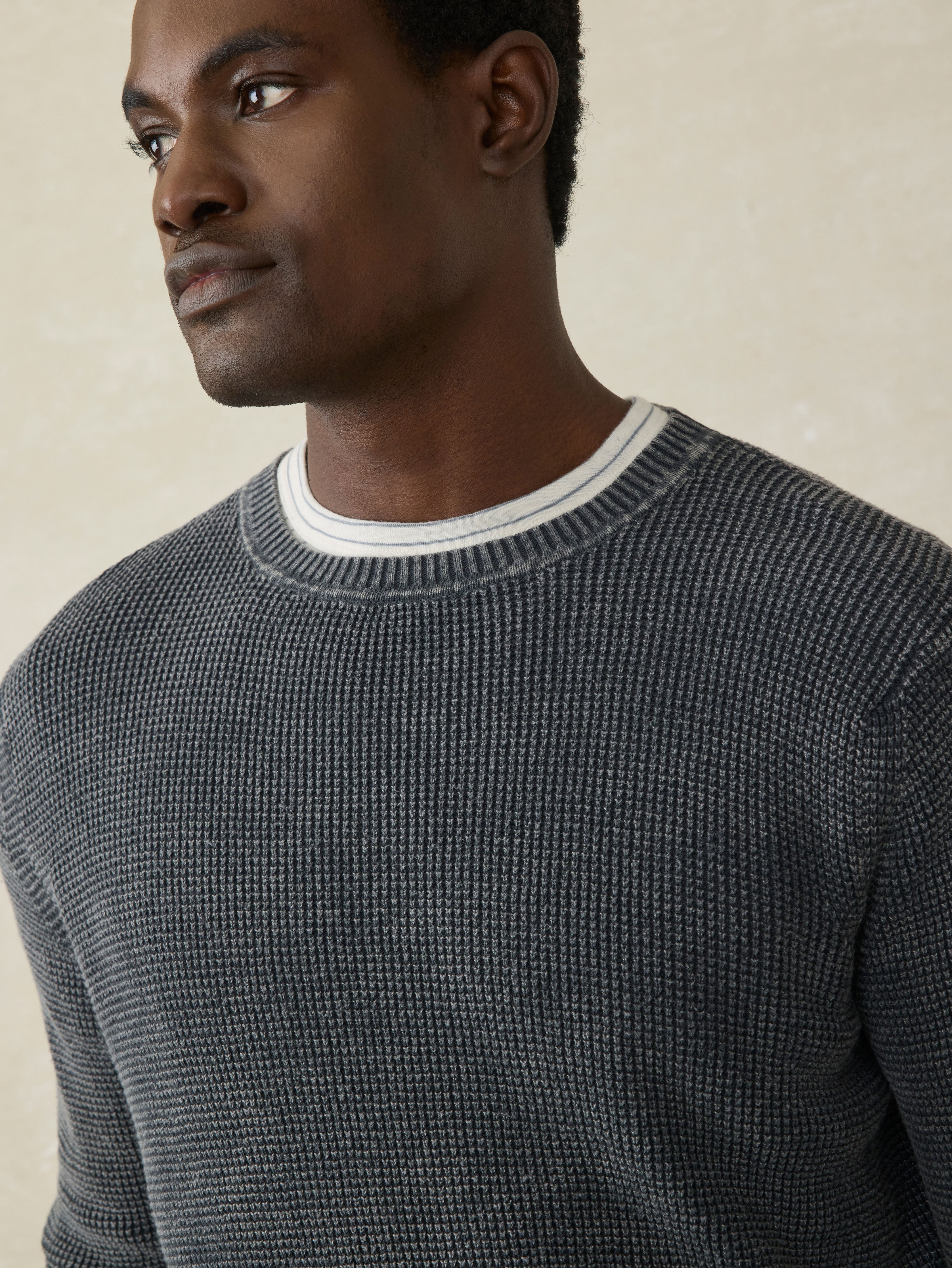 Sunwashed Crewneck Sweater - Faded Black
