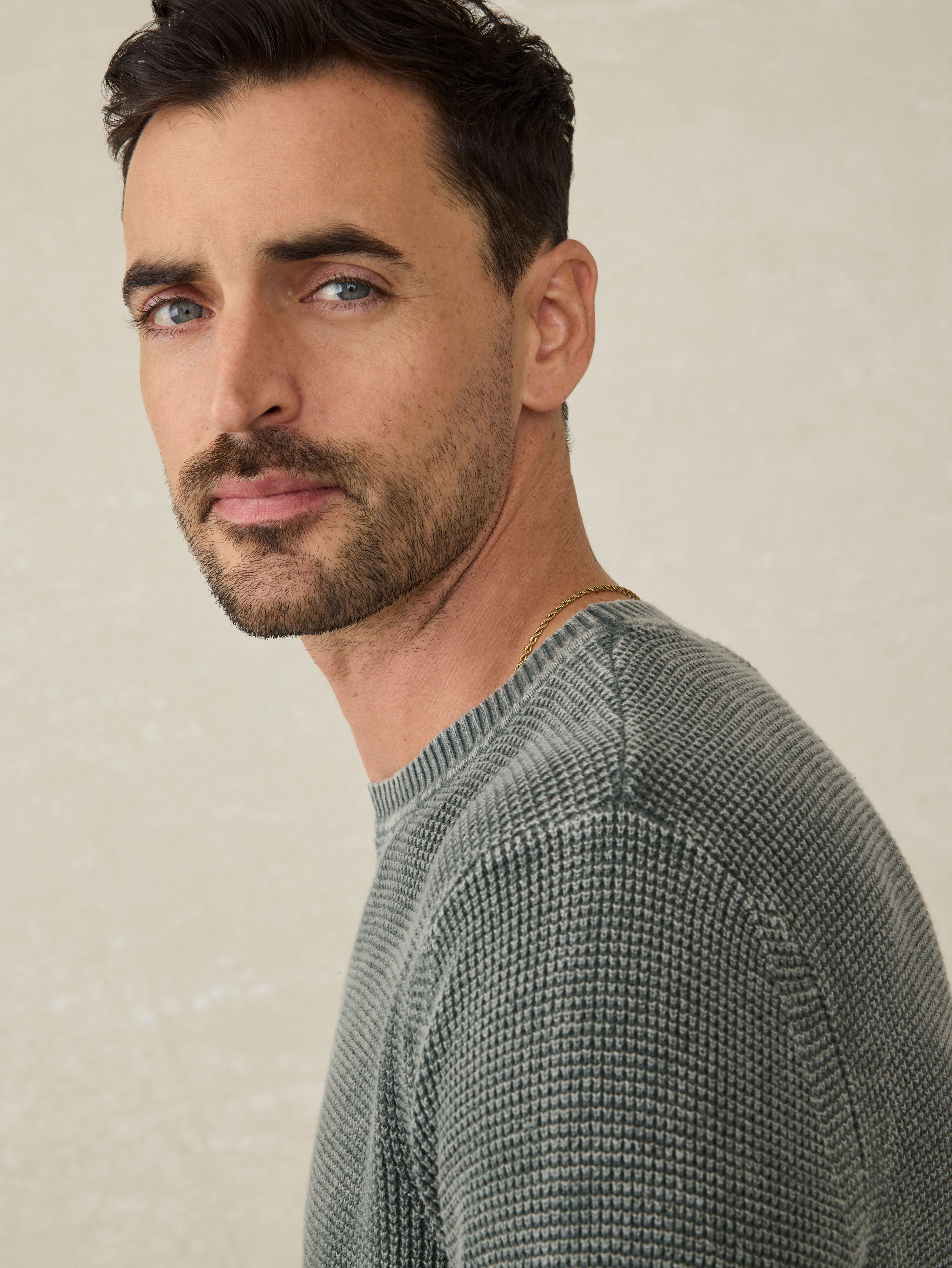 Sunwashed Crewneck Sweater - Mountain Olive