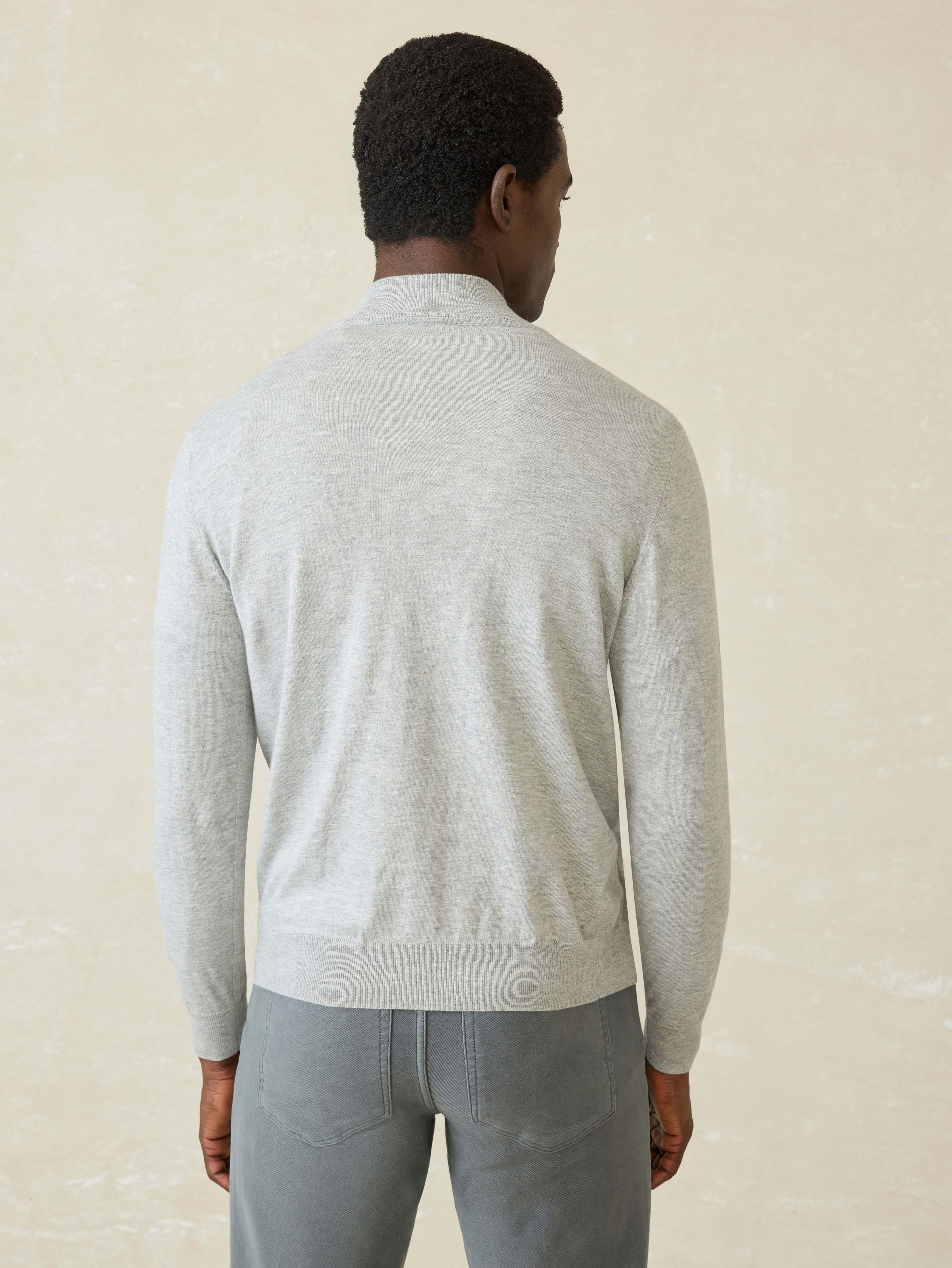 Movement™ Quarter Zip Sweater - Mineral Grey Heather