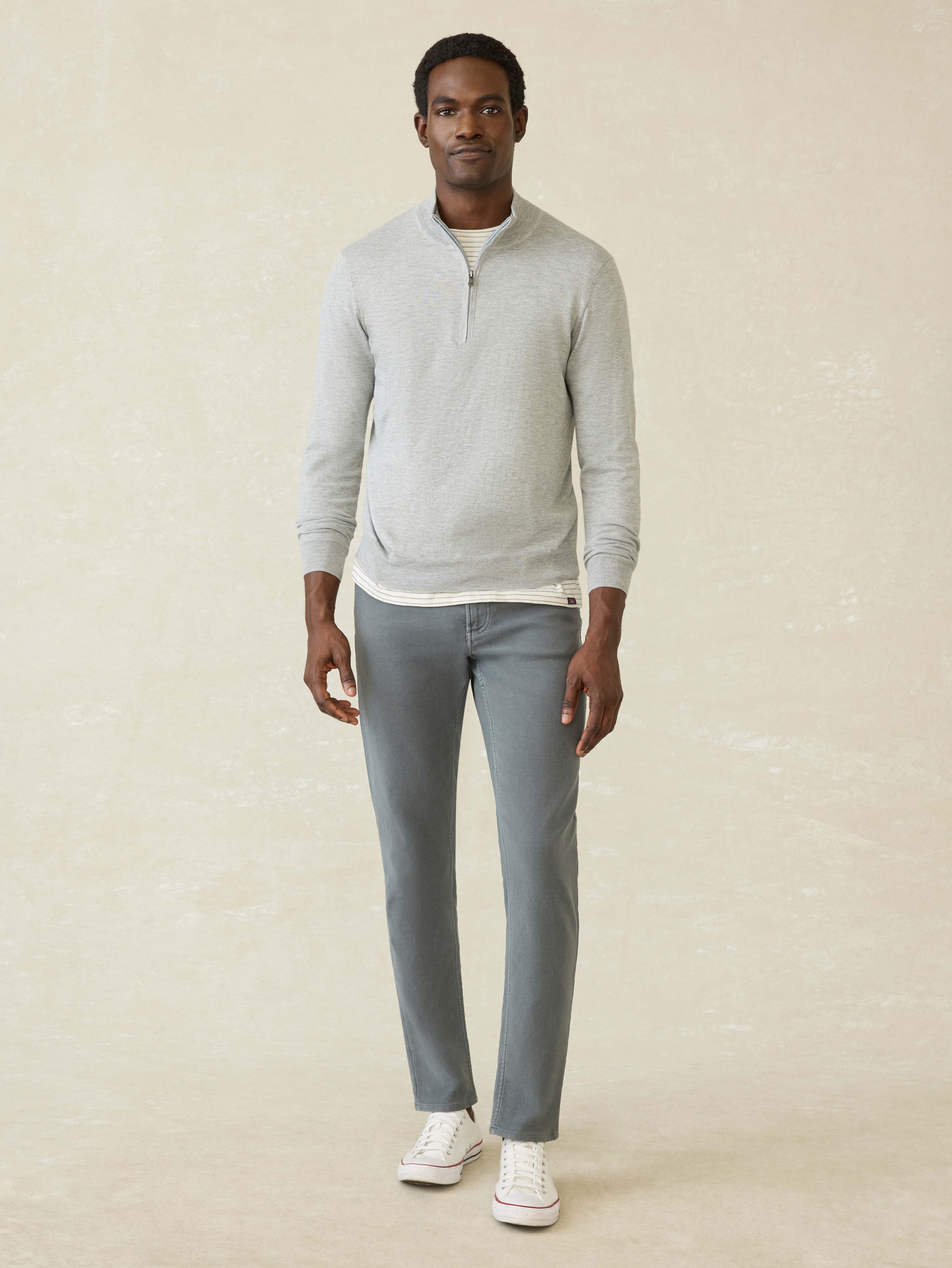Movement™ Quarter Zip Sweater - Mineral Grey Heather