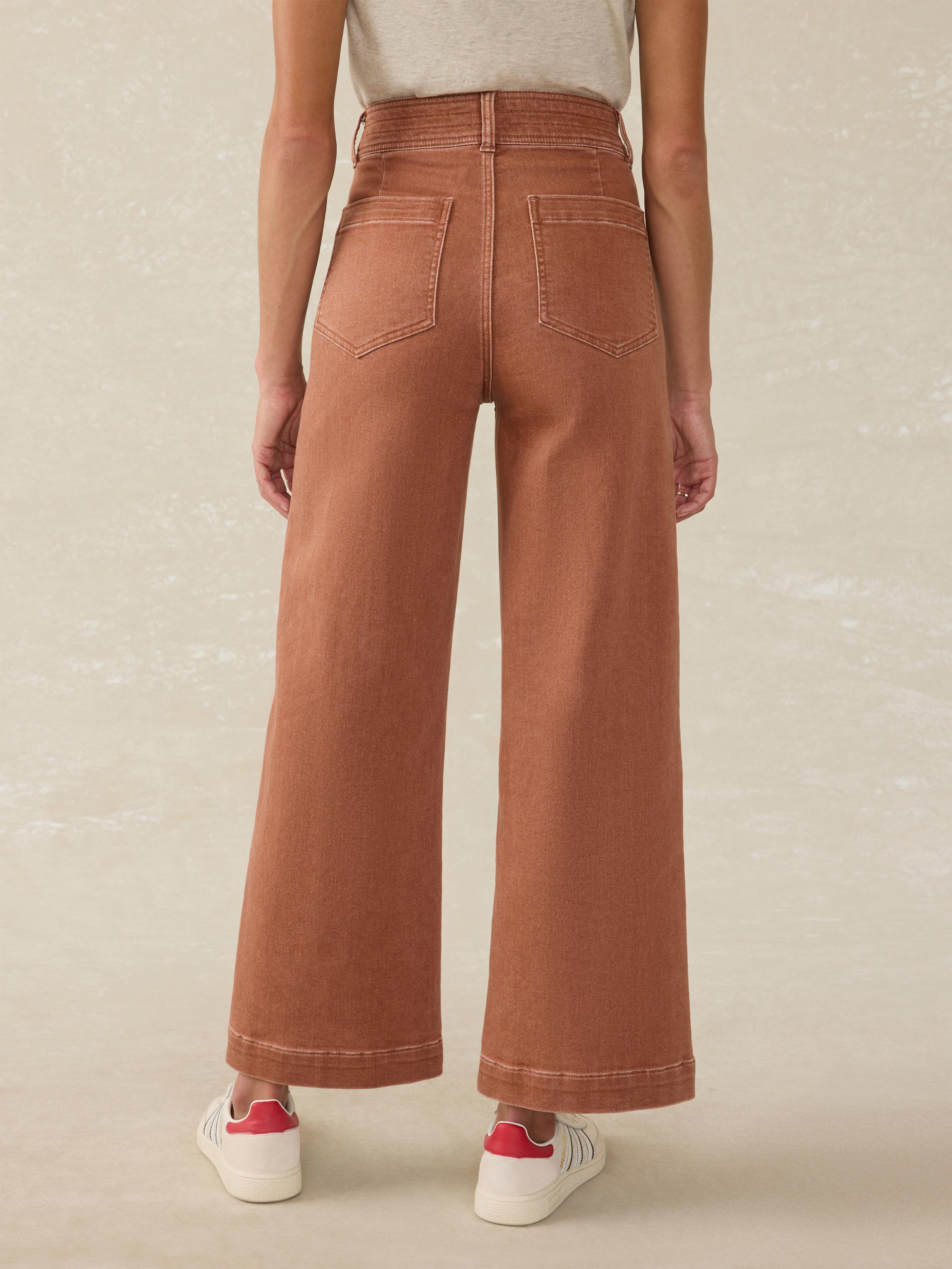 Stretch Terry Harbor Ankle Pant - Russet