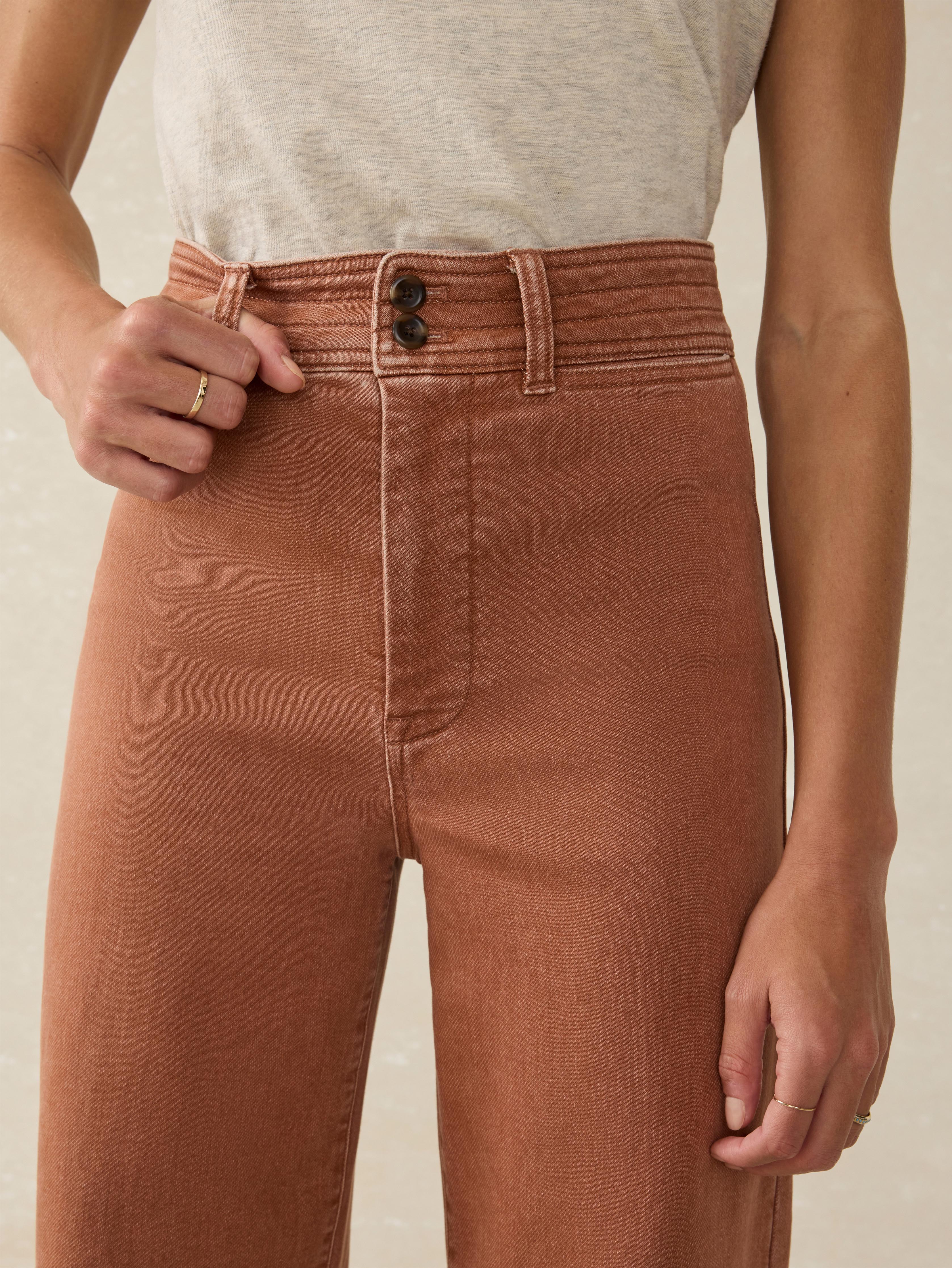 Stretch Terry Harbor Ankle Pant - Russet