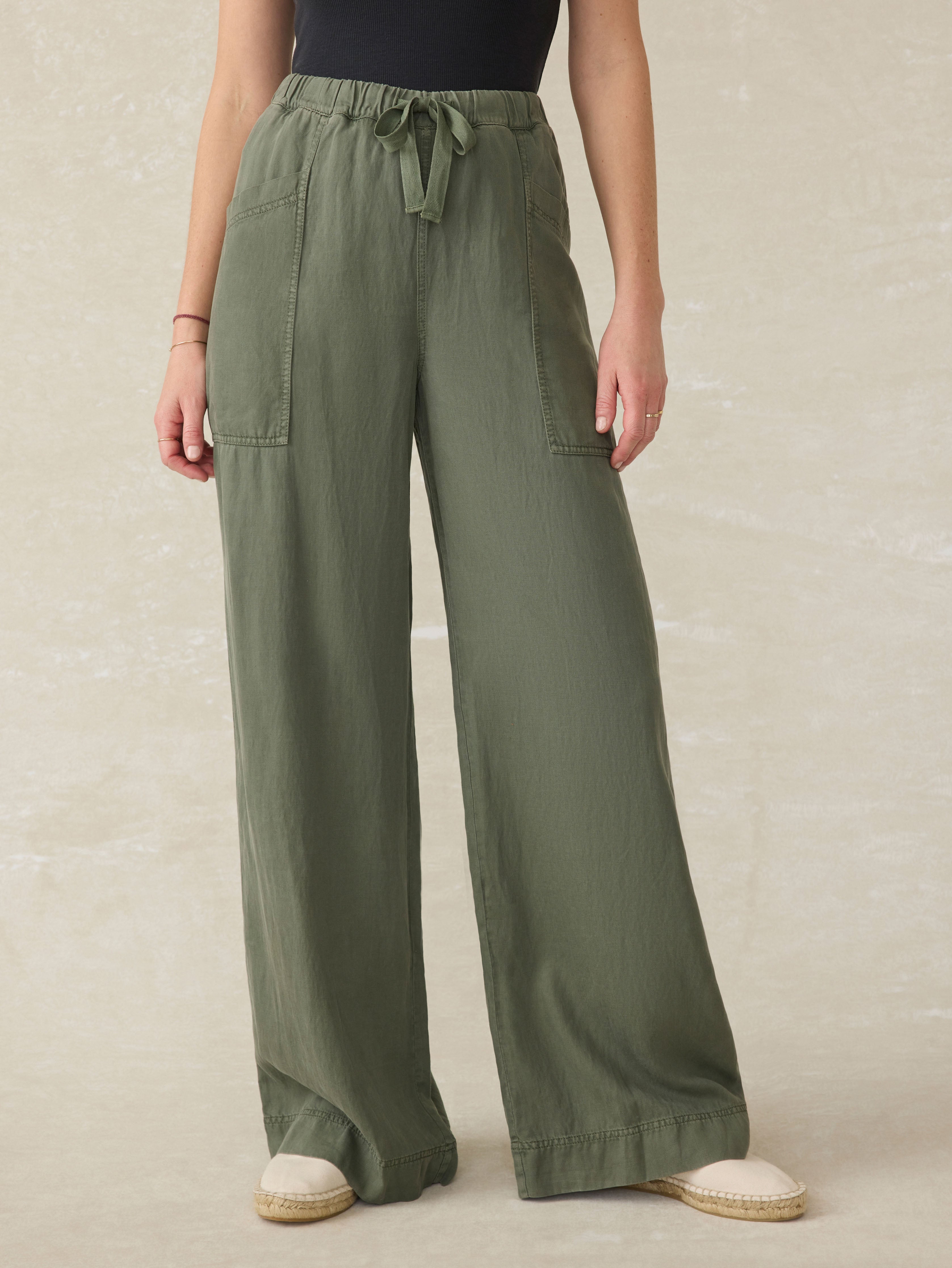 Topanga Drape Pant - Thyme