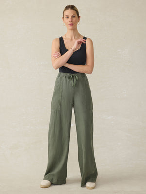 Topanga Drape Pant - Thyme