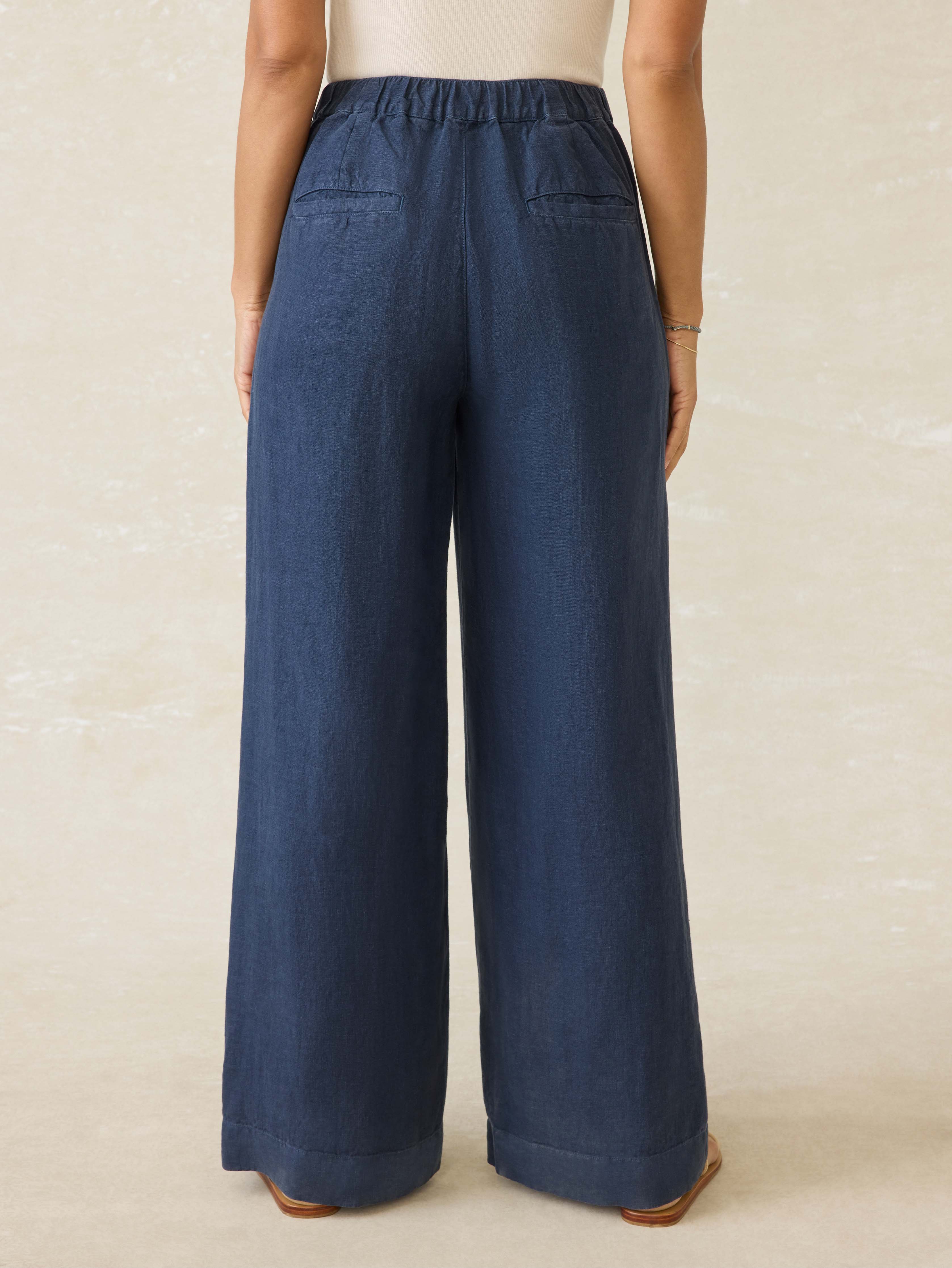 Sun Strider Linen Pant - Deep Sea Navy