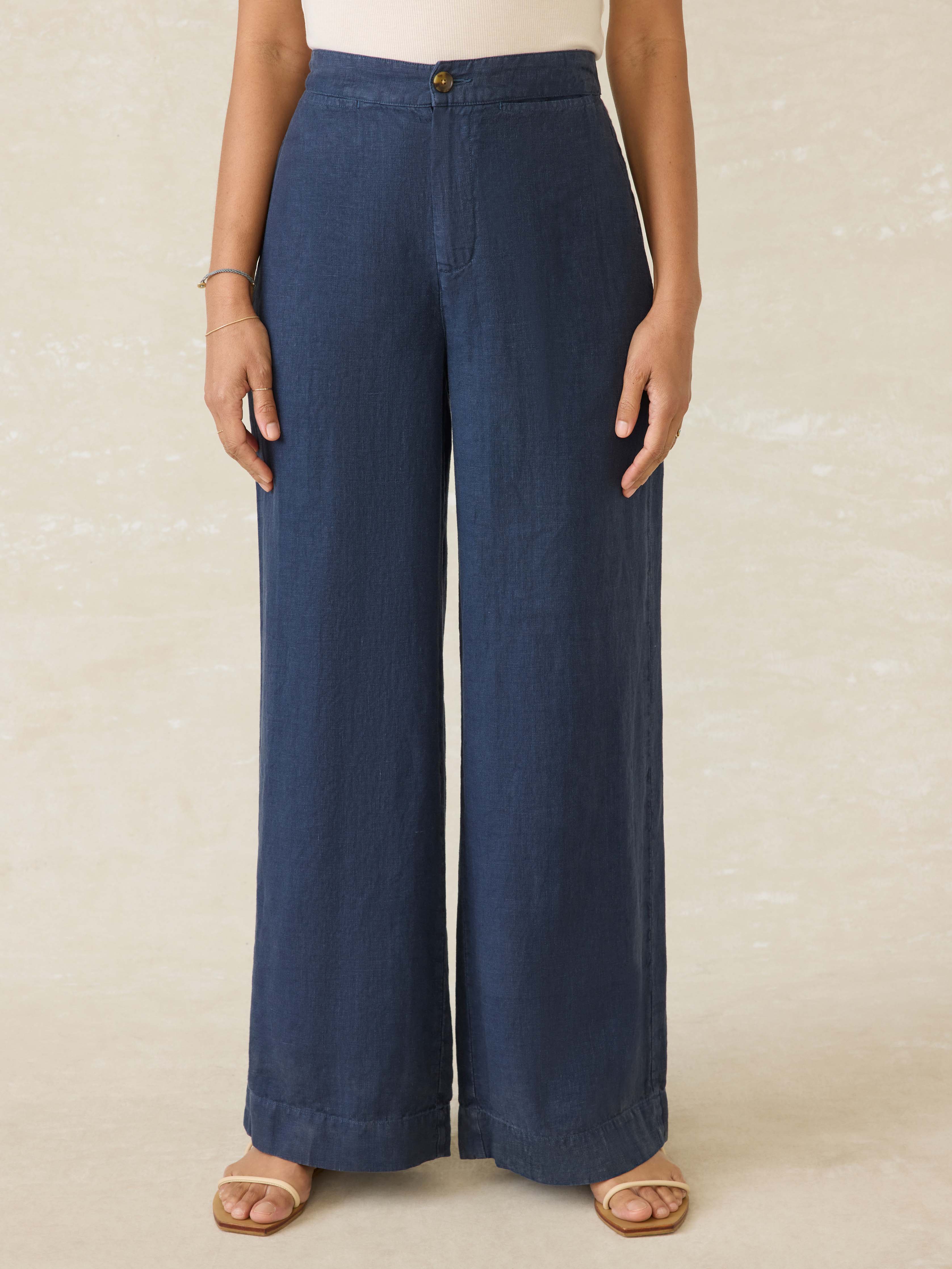 Sun Strider Linen Pant - Deep Sea Navy