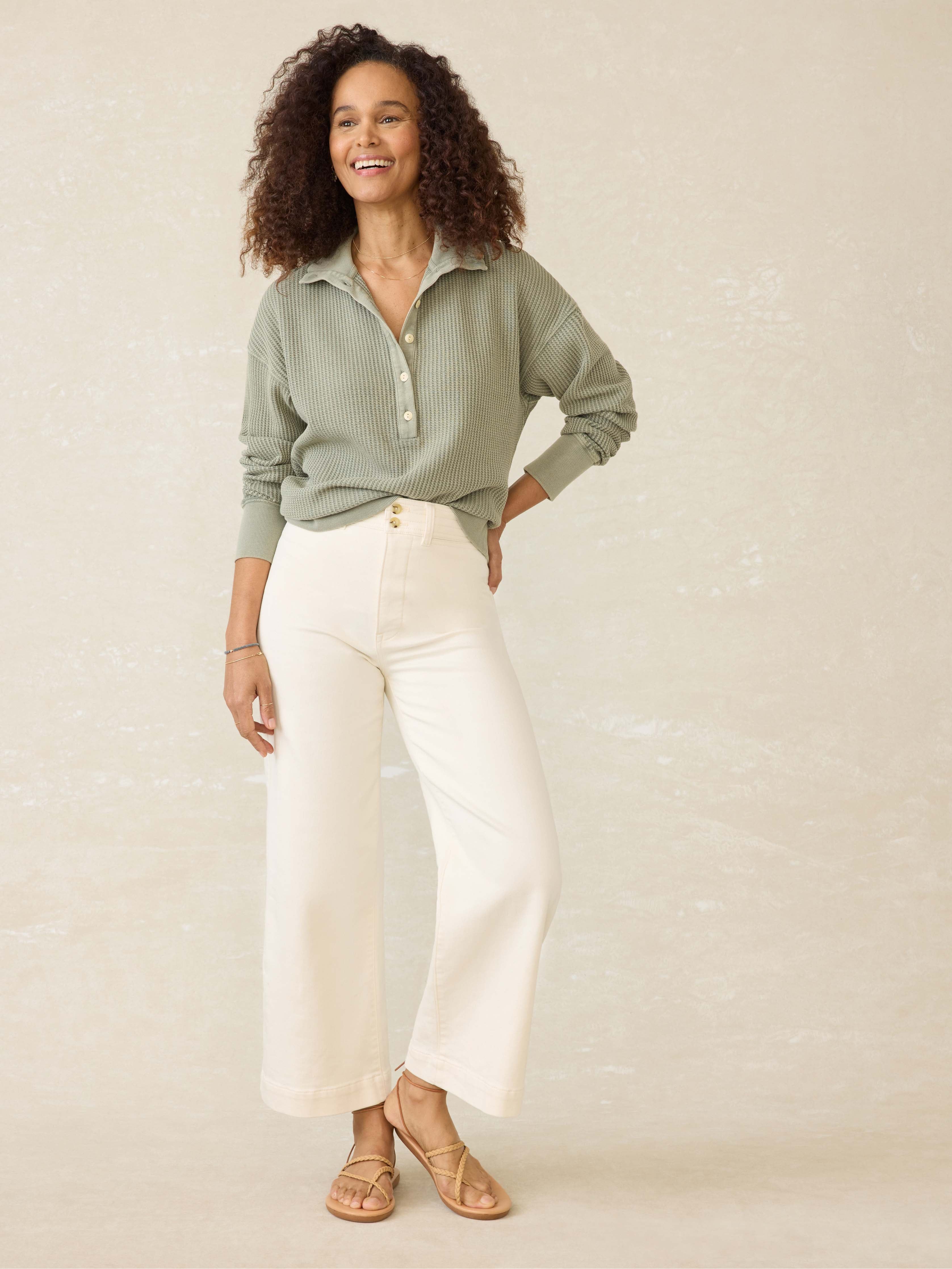 Après Waffle Henley - Coastal Sage