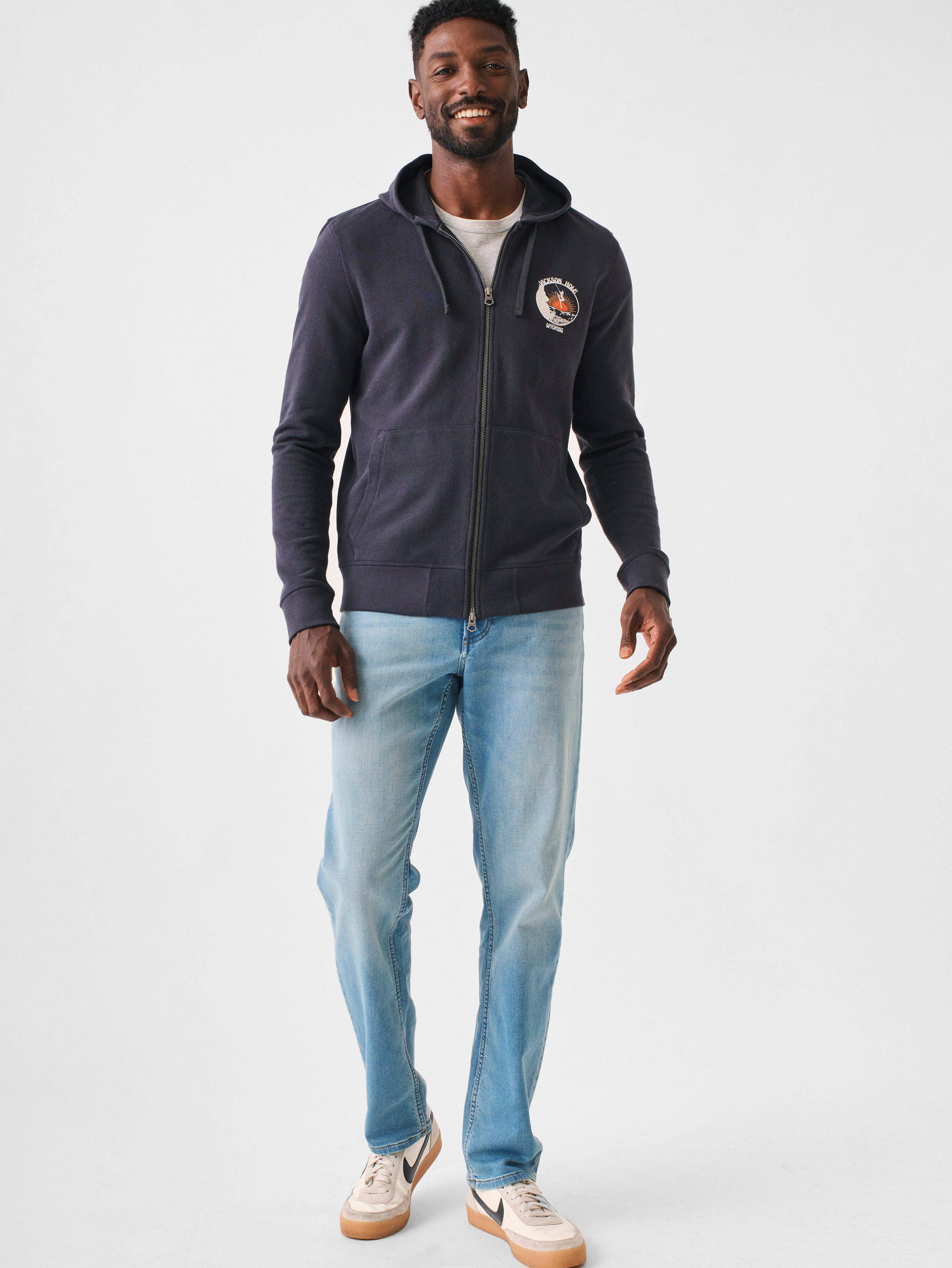 Jackson Hole Terry Zip Hoodie - Washed Black
