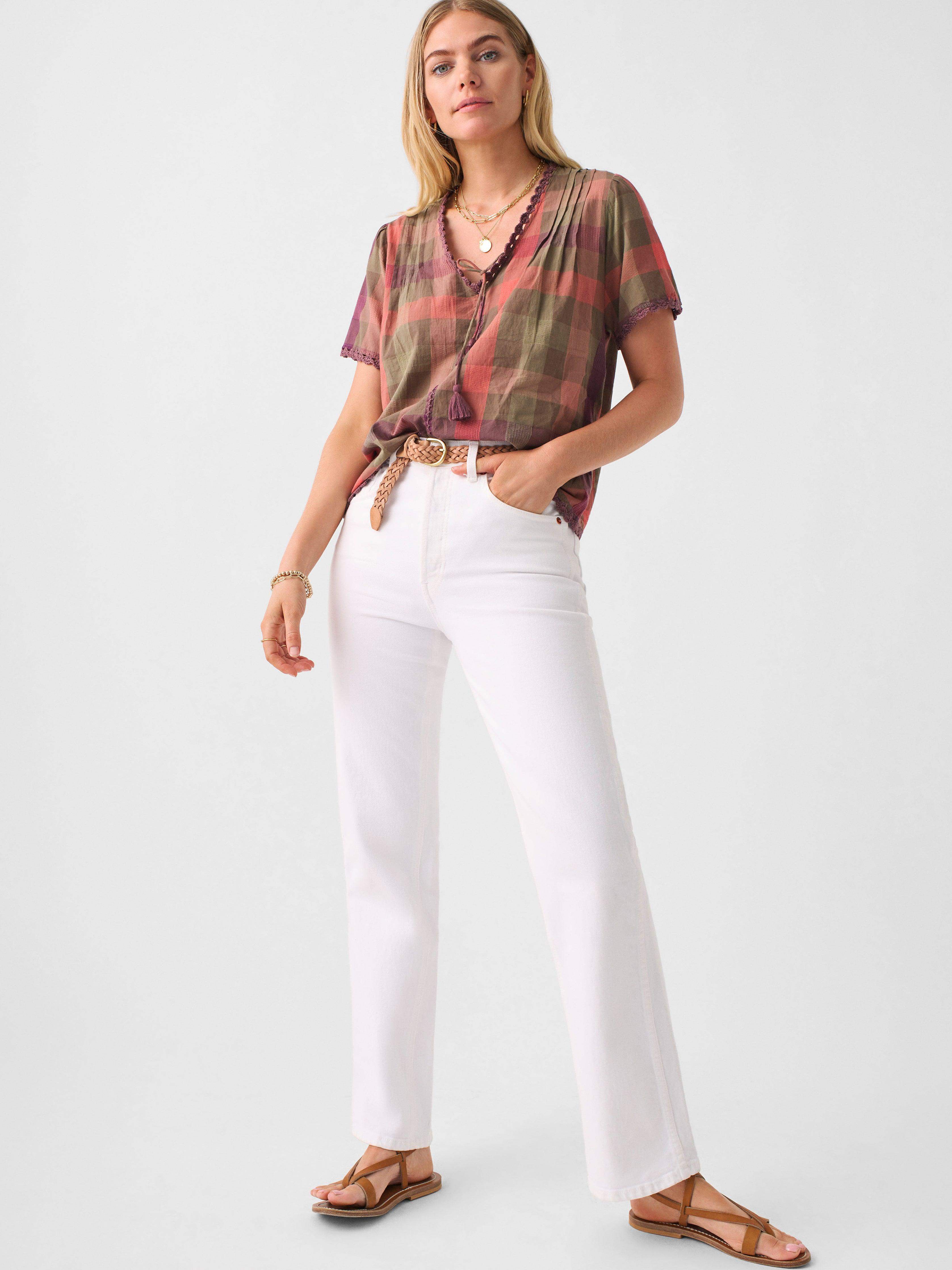 Margate Blouse - Desert Plaid