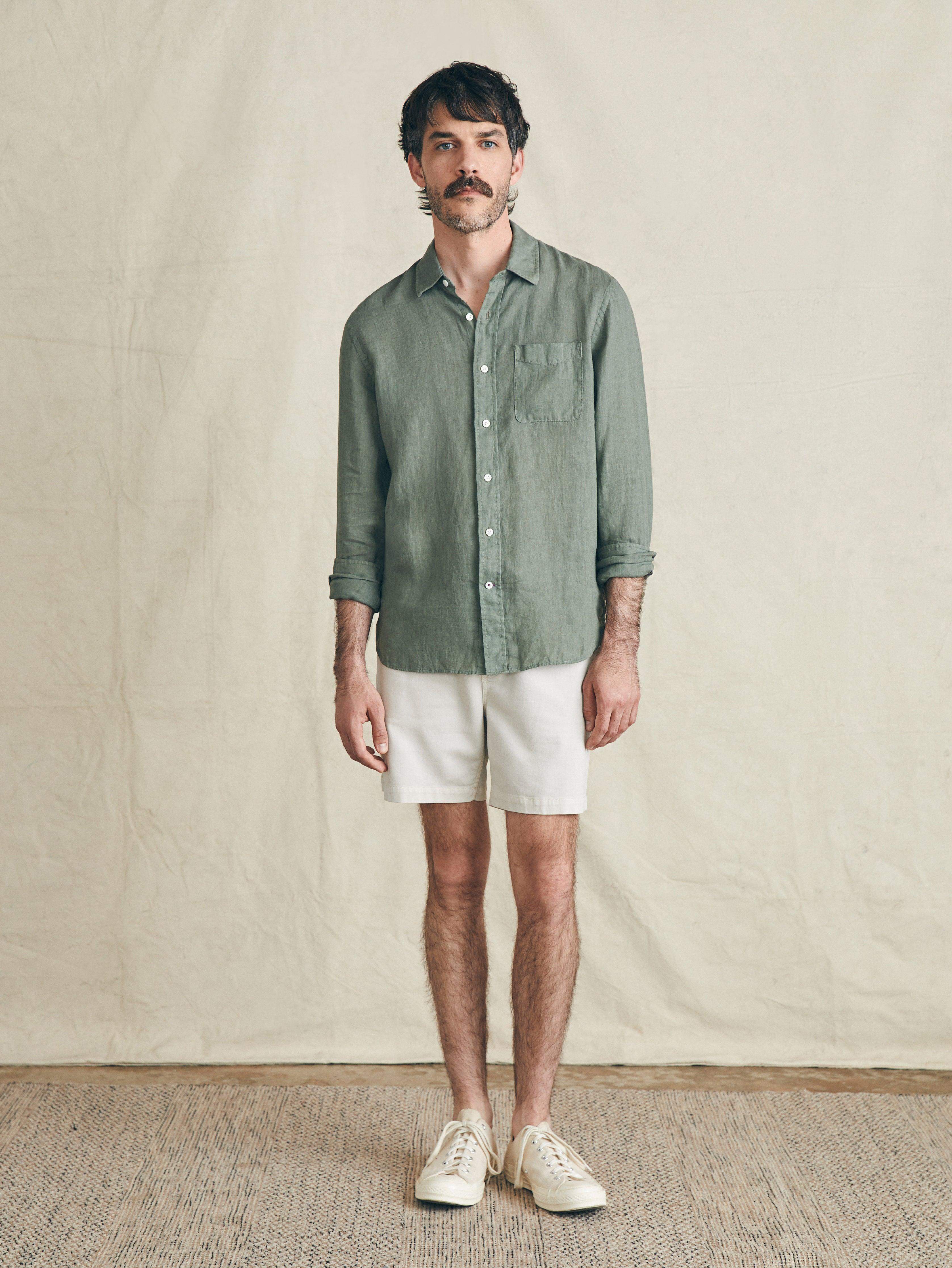 Laguna Linen Shirt - Desert Olive