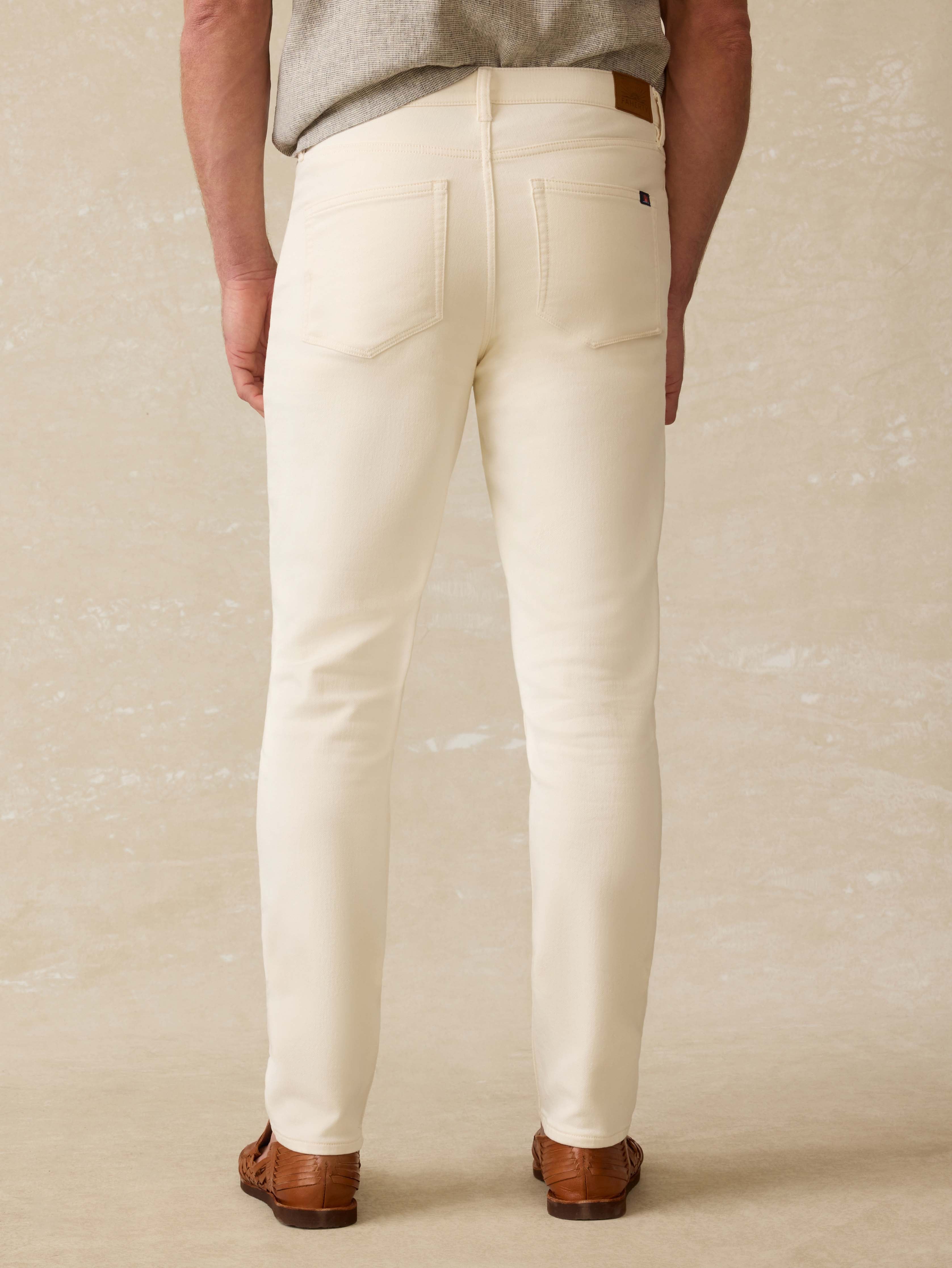 Stretch Terry 5-Pocket Pant - Egret