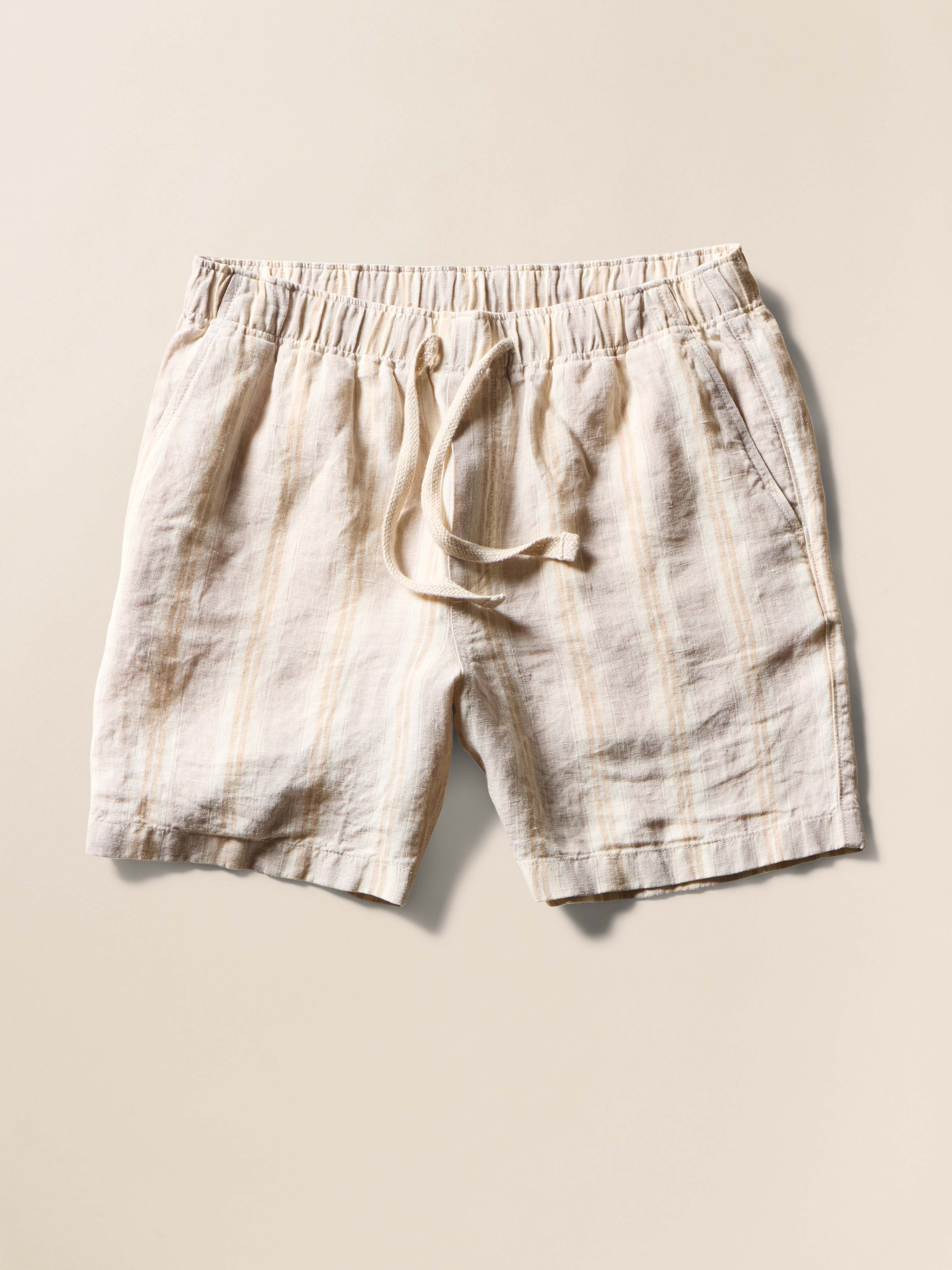 Essential Linen Short (6.5" Inseam) - Oak Island Stripe