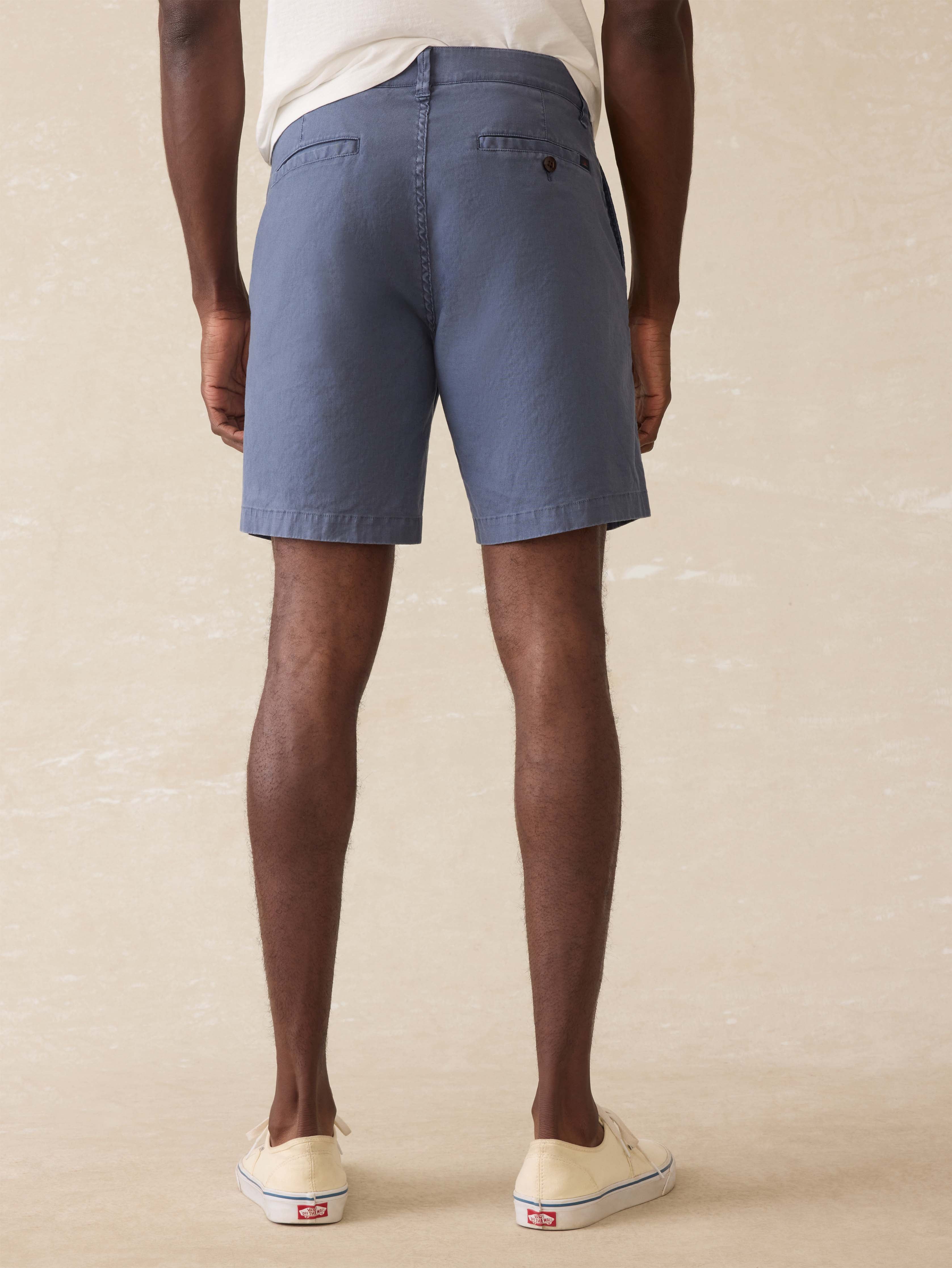 Tradewinds Linen Blend Short - Blue Abyss