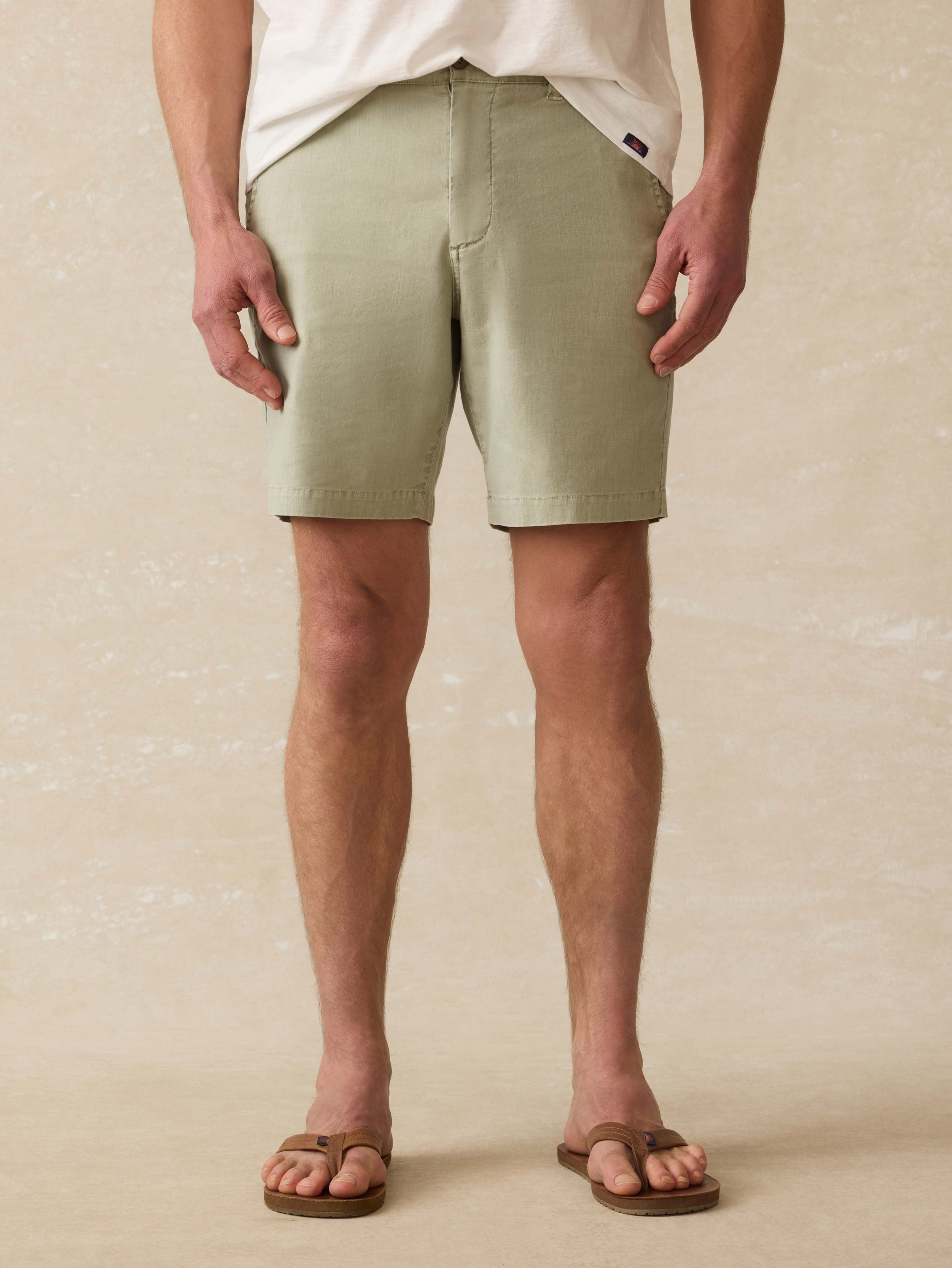 Tradewinds Linen Blend Short - Sage Mist
