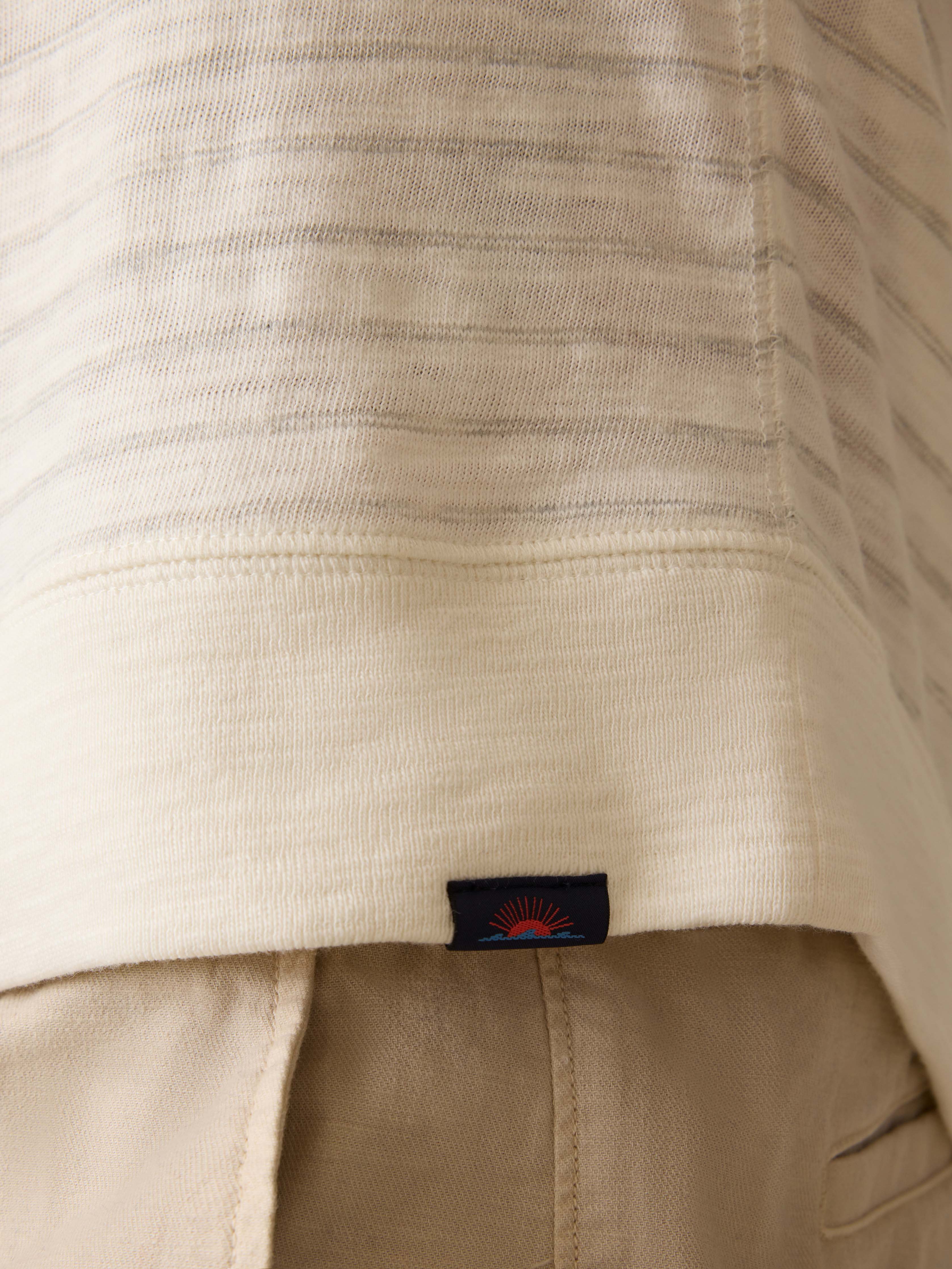 Sunwashed Midweight Organic Hoodie - Ivory Rock Stripe