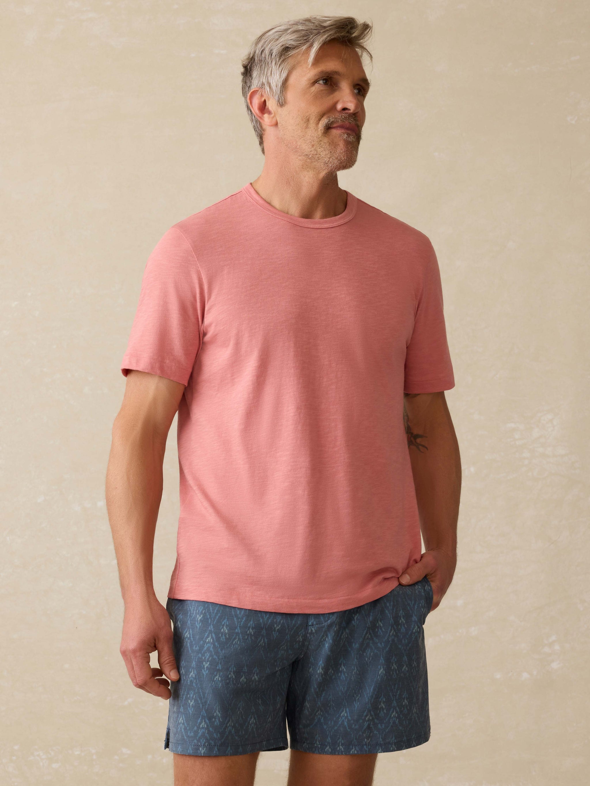 Sunfade-Effect Wash Jersey Tee