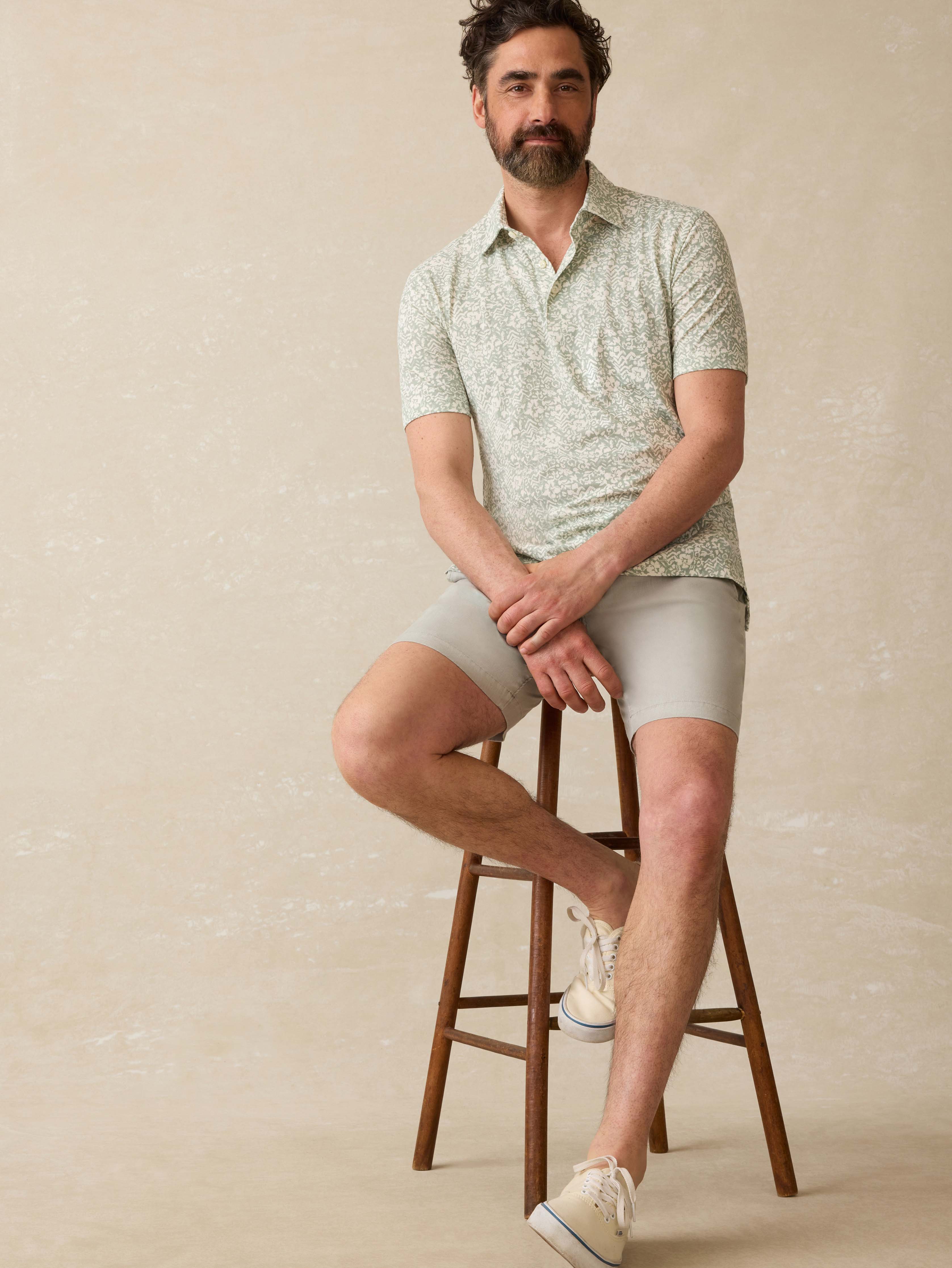 Short-Sleeve Movement™ Pique Polo - Dusty Sage Hilo