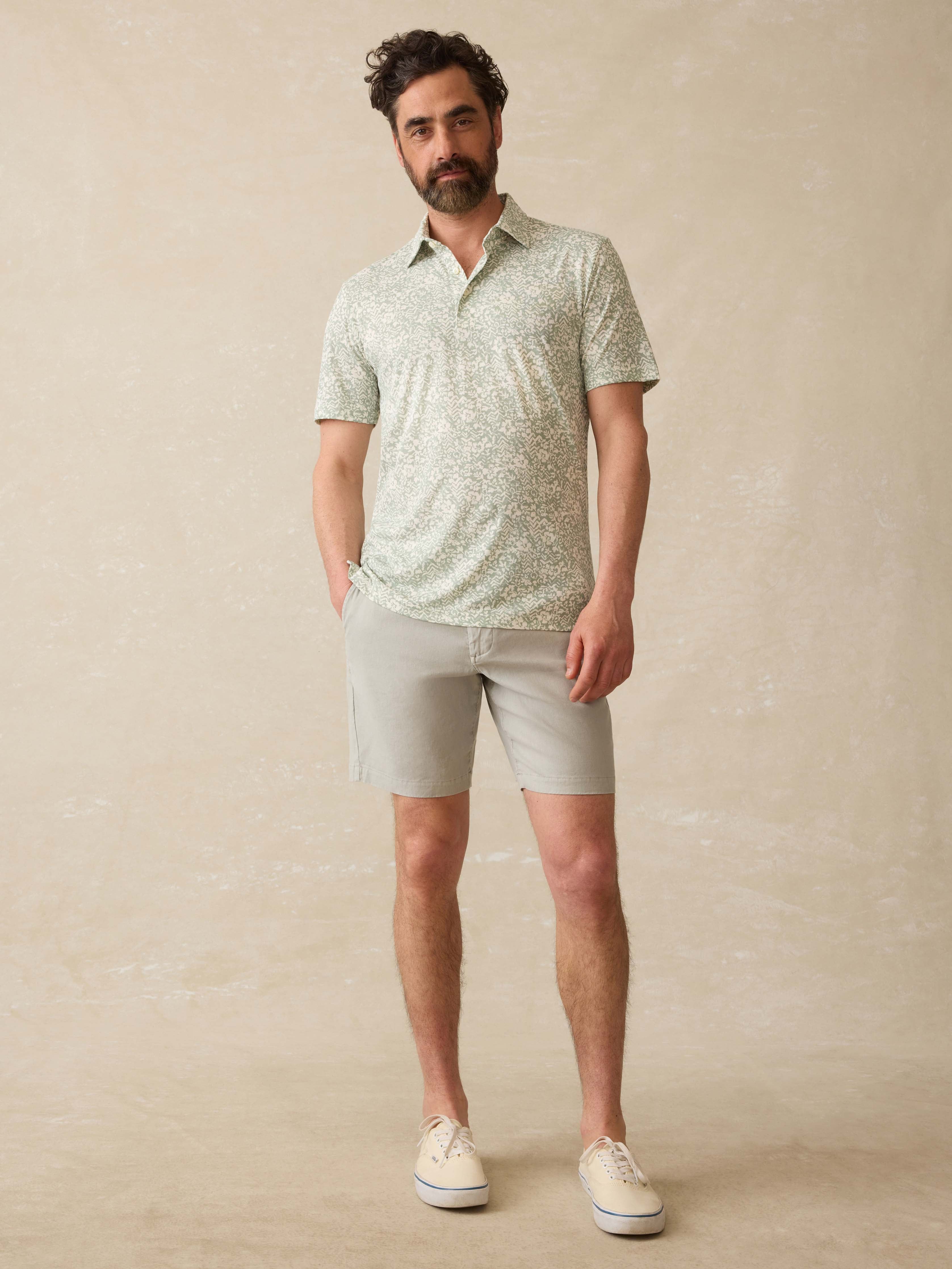 Short-Sleeve Movement™ Pique Polo - Dusty Sage Hilo