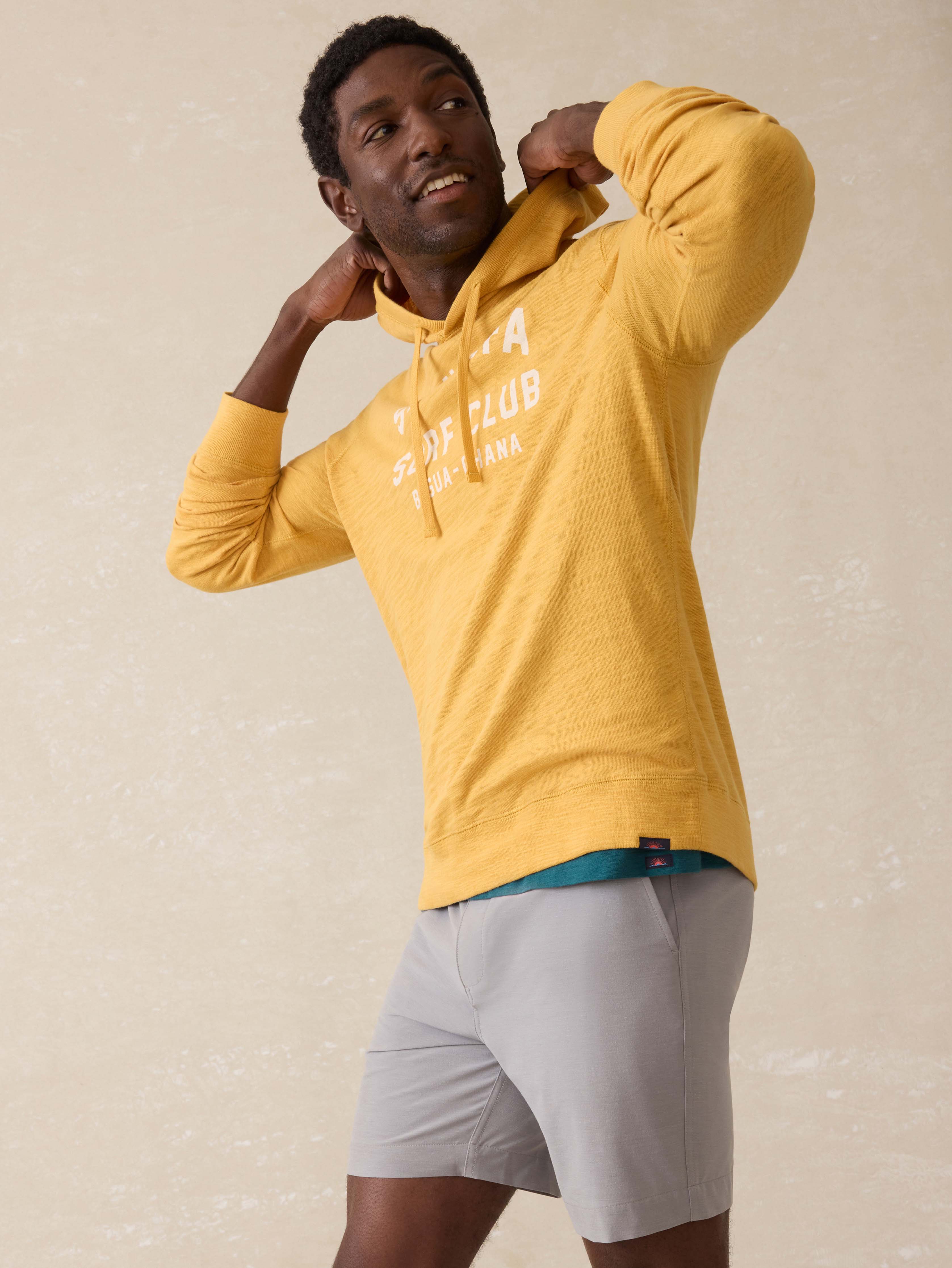 Ghana Sunwashed Slub Hoodie - Tuscan Sun