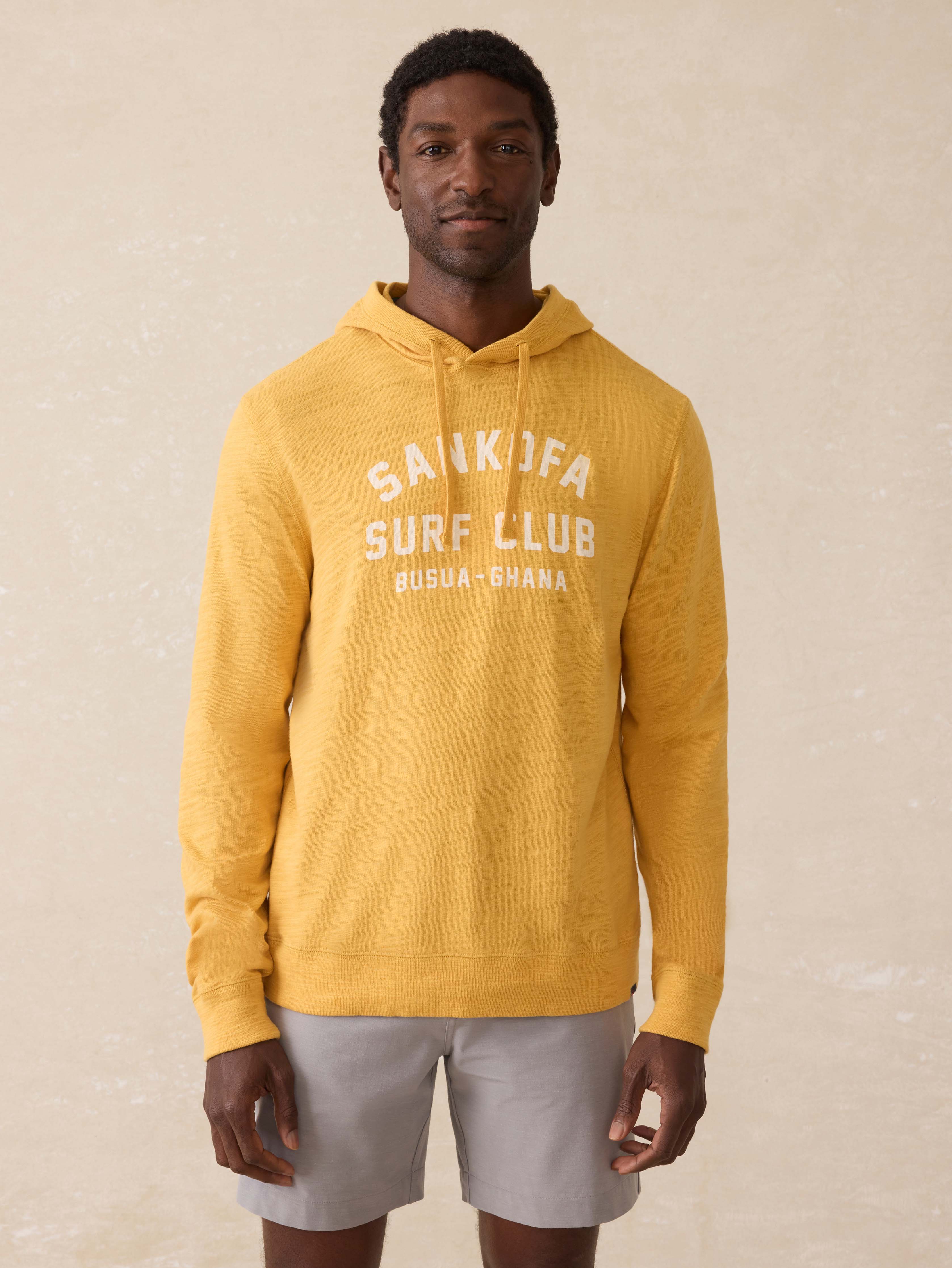 Ghana Sunwashed Slub Hoodie - Tuscan Sun