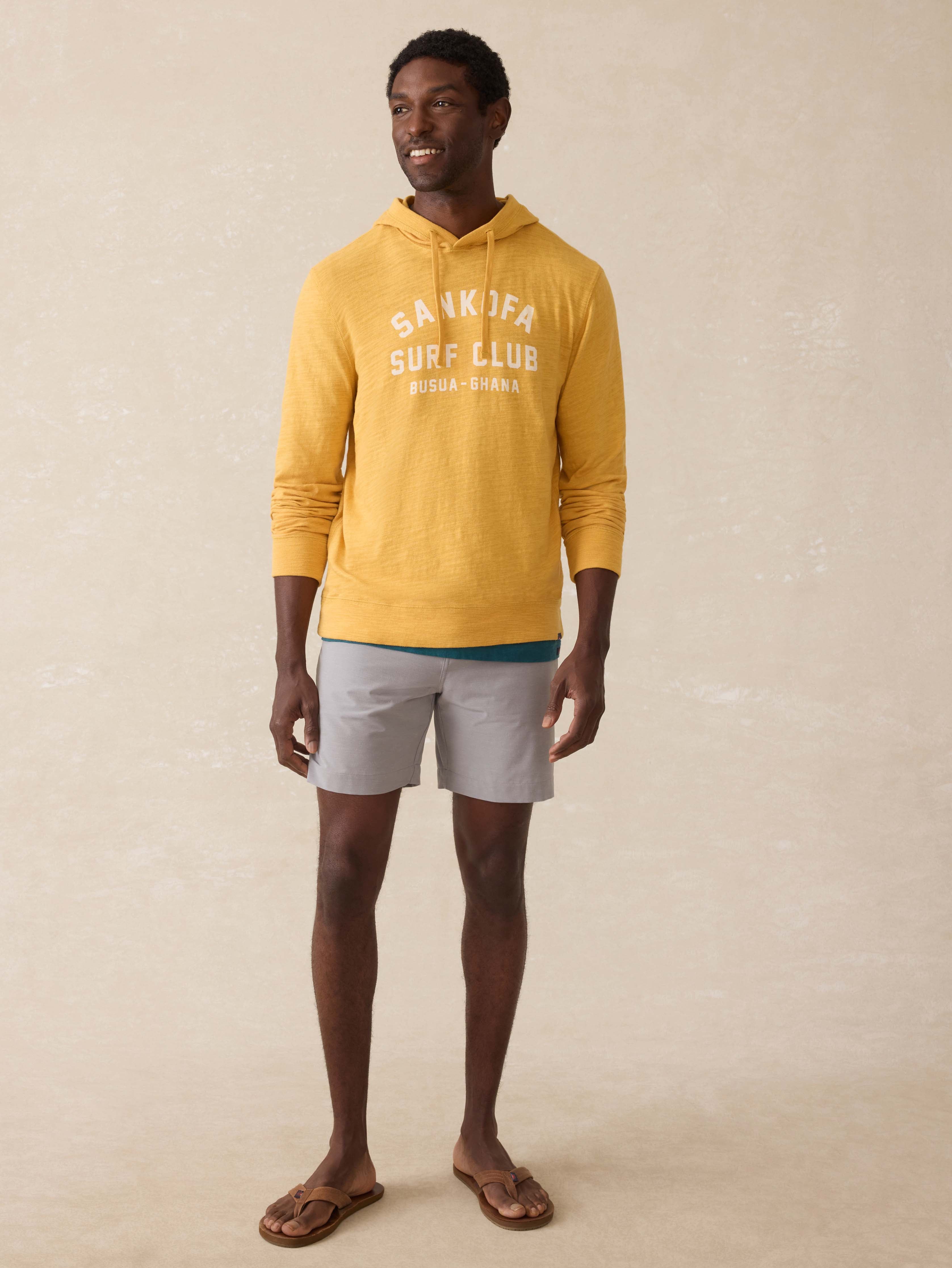 Ghana Sunwashed Slub Hoodie - Tuscan Sun