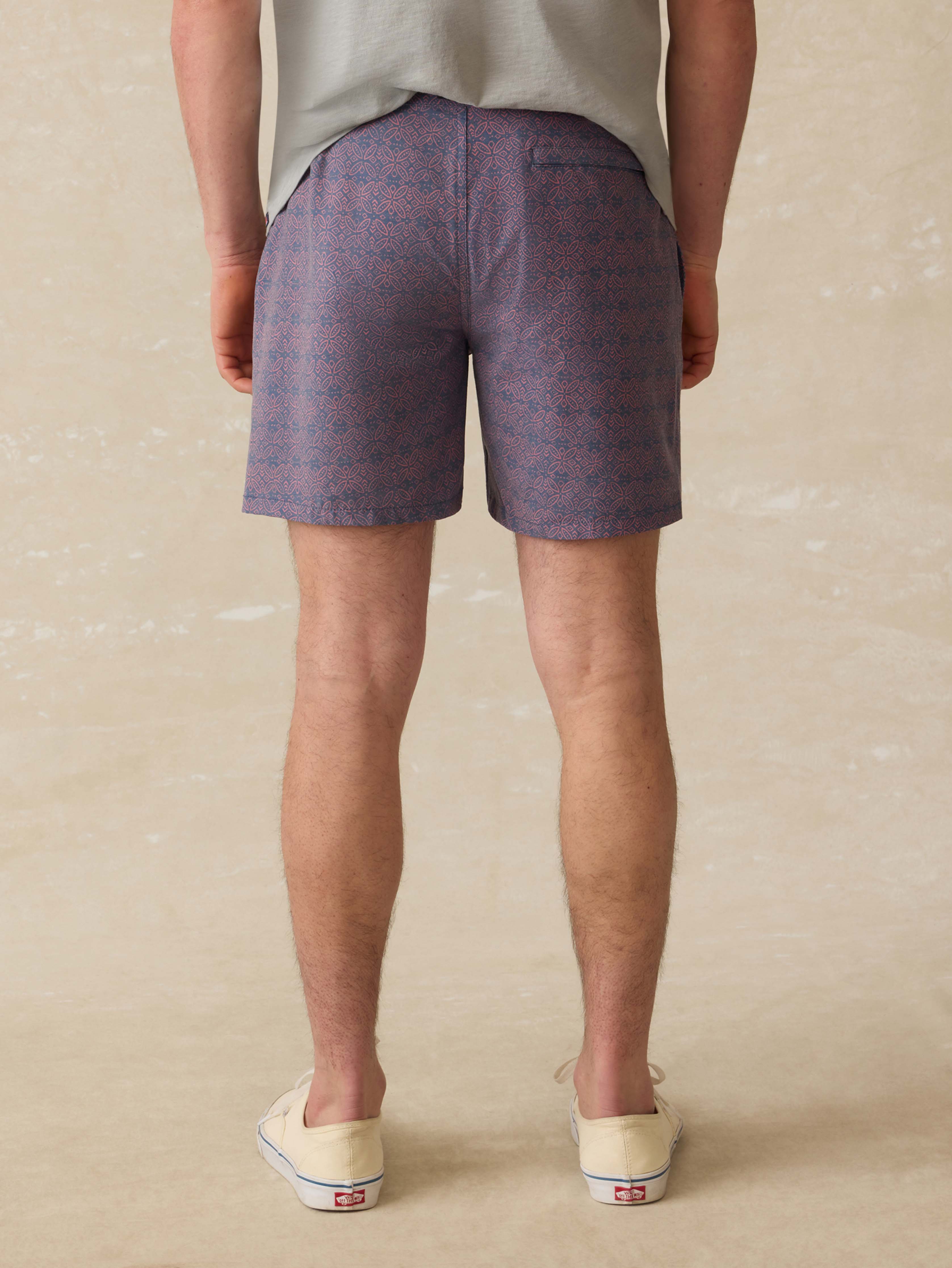 Biarritz Boardshort - Dusk Rose Medallion