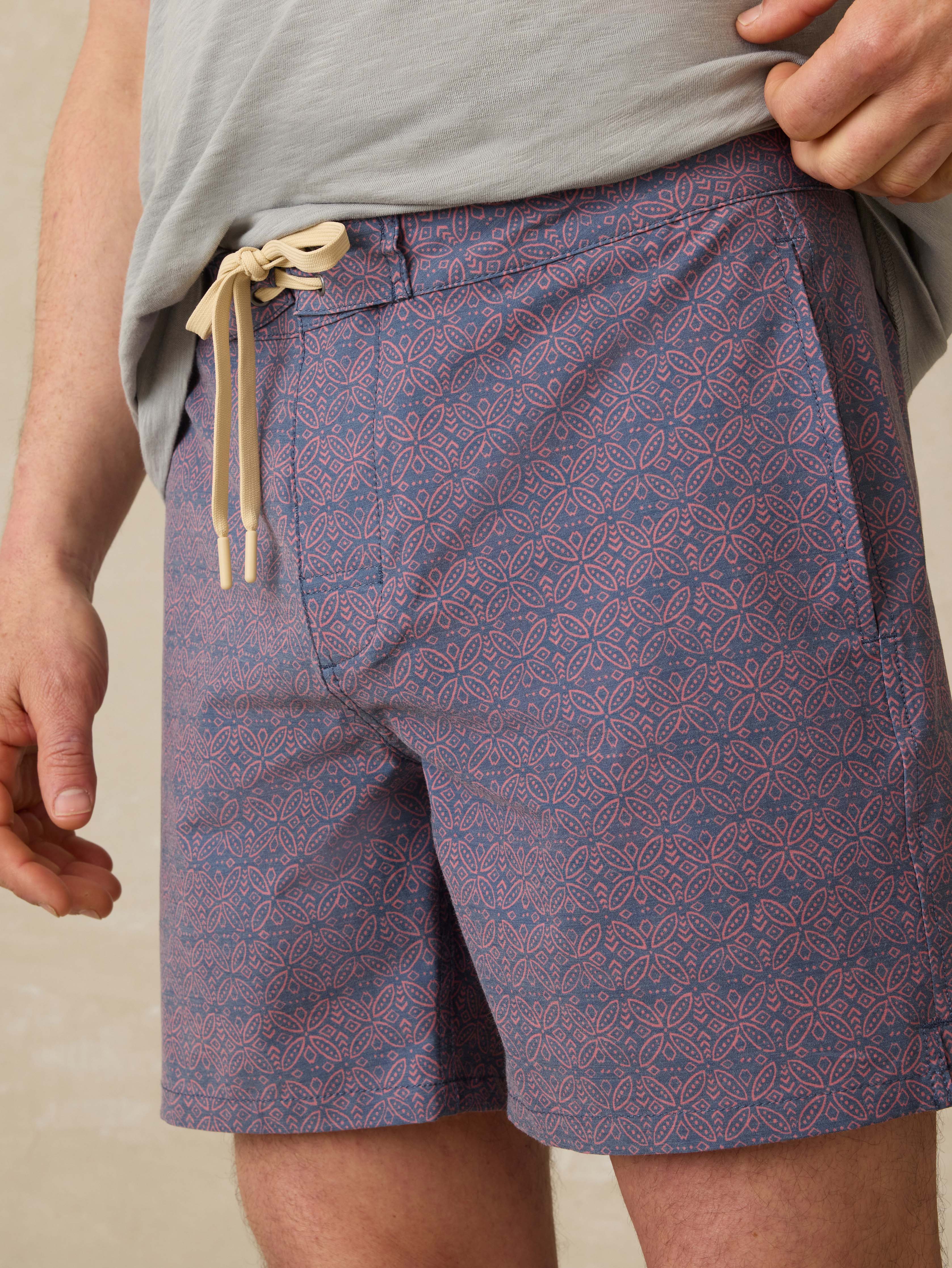 Biarritz Boardshort - Dusk Rose Medallion
