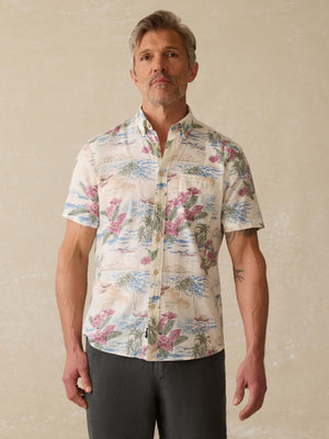 Short- Sleeve Breeze Shirt - Molokai Scenic Tropical