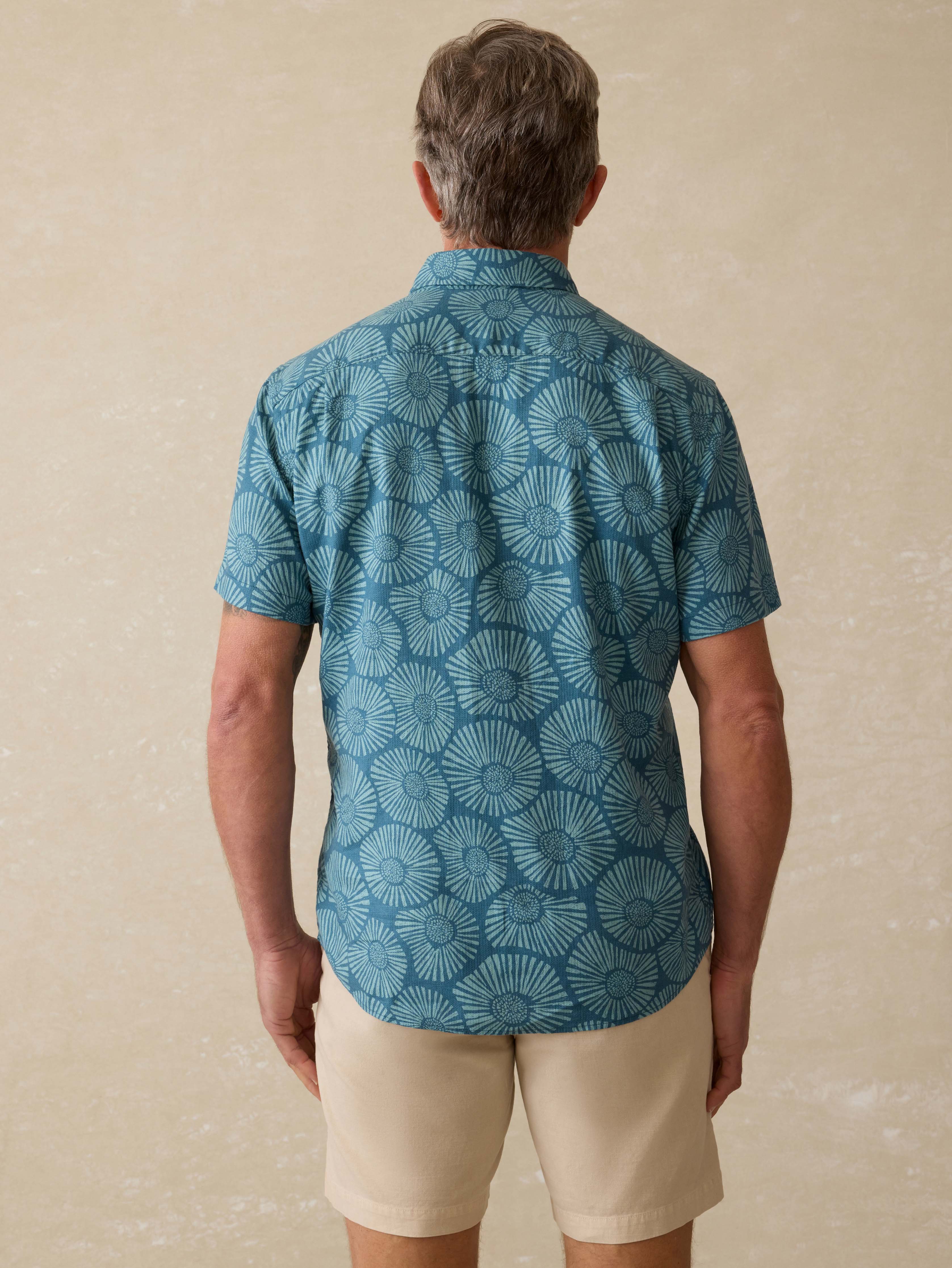 Short-Sleeve Breeze Shirt - Stormy Sea Floral