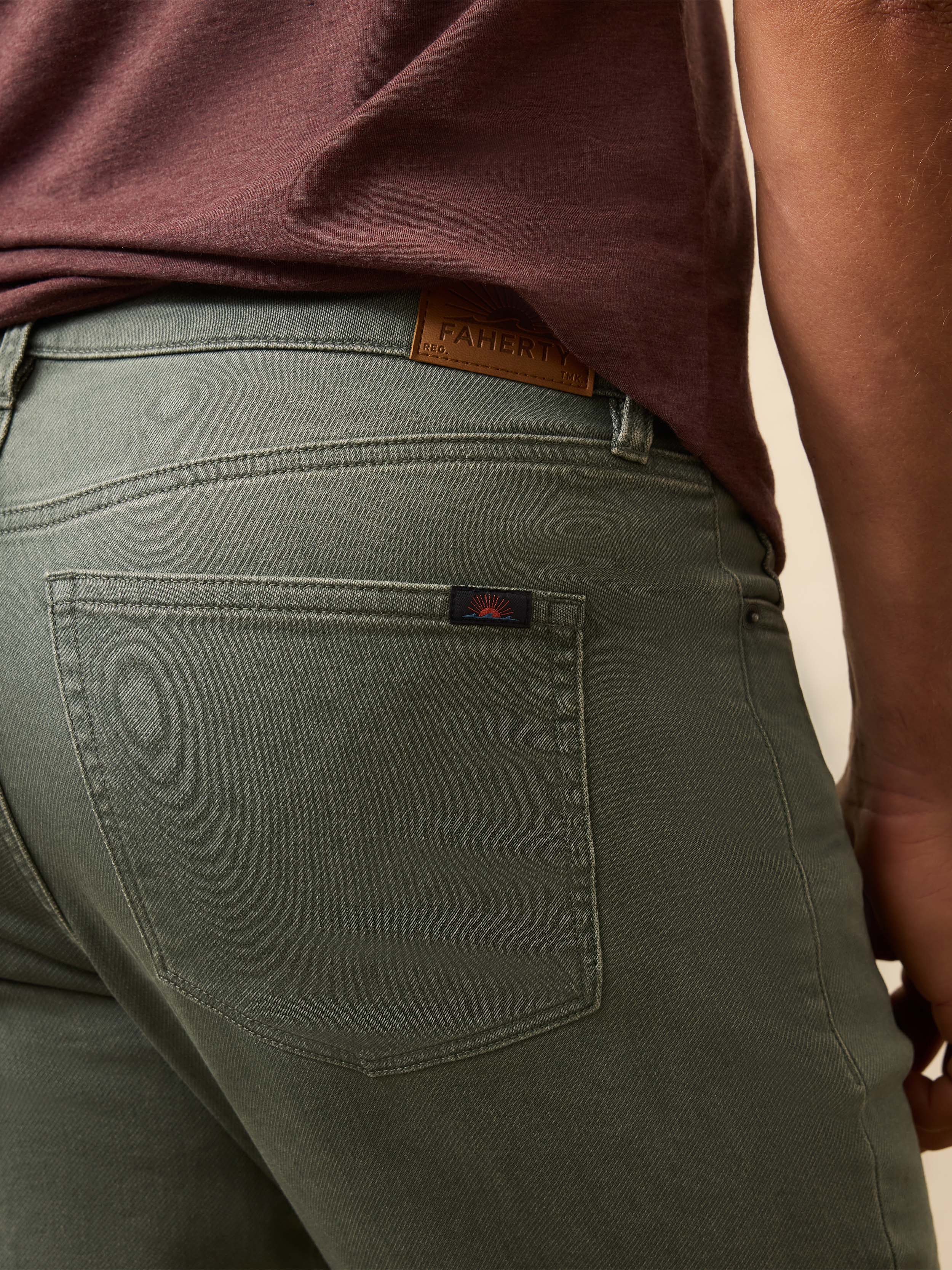 Stretch Terry 5-Pocket Pant - Stormy Seas