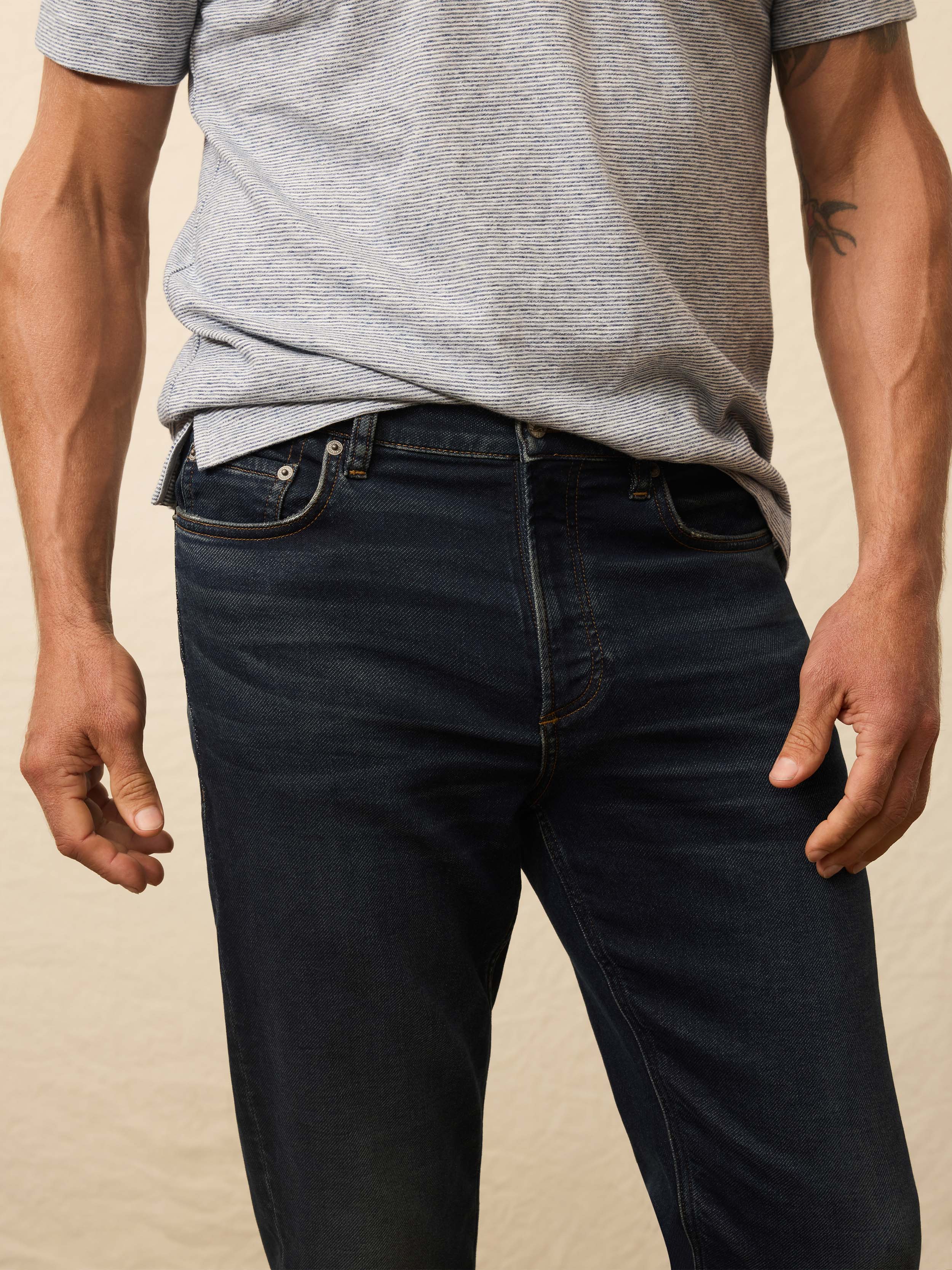 Stretch Terry Indigo 5 Pocket - Belmar Coast Wash