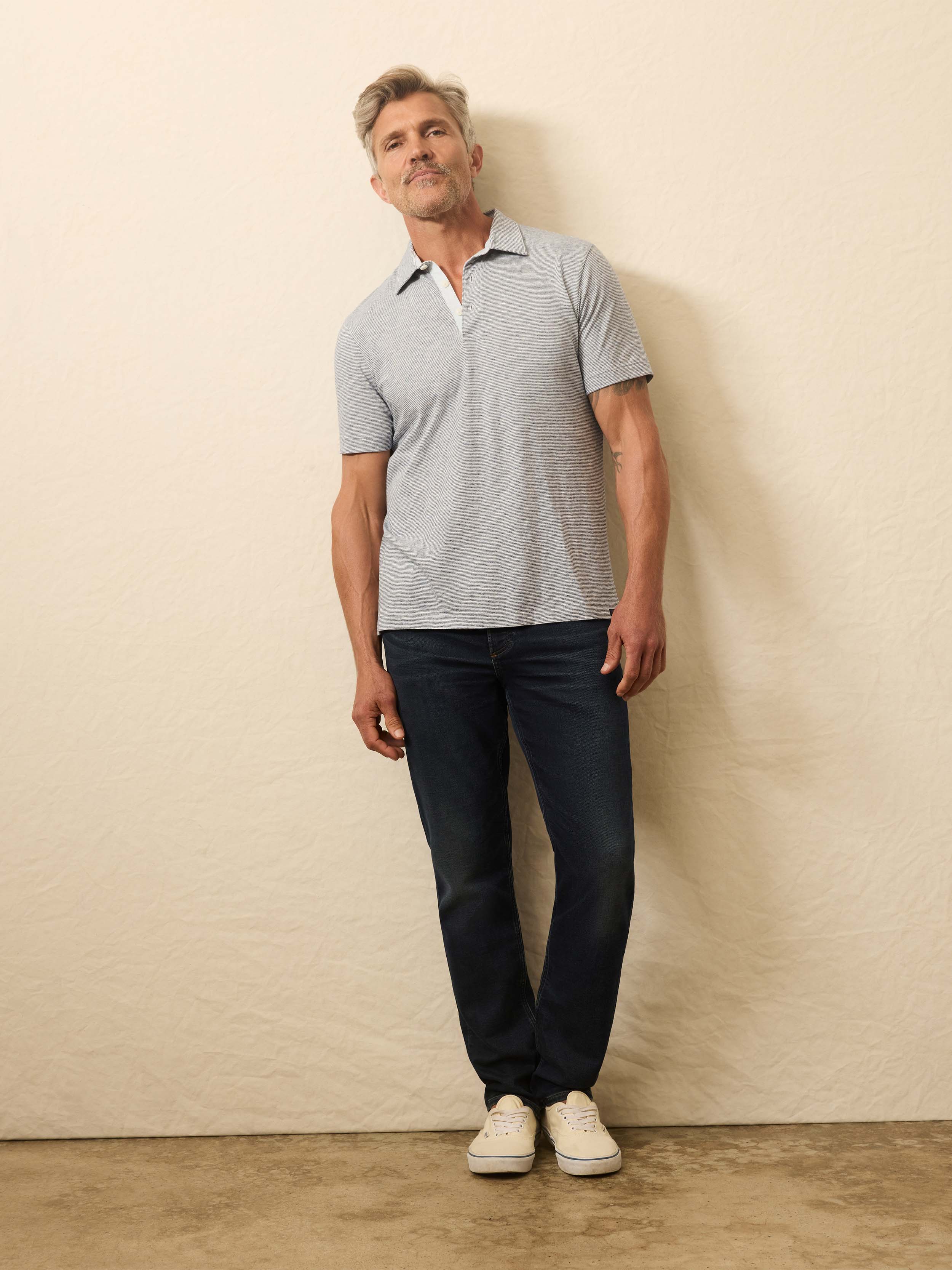Stretch Terry Indigo 5 Pocket - Belmar Coast Wash