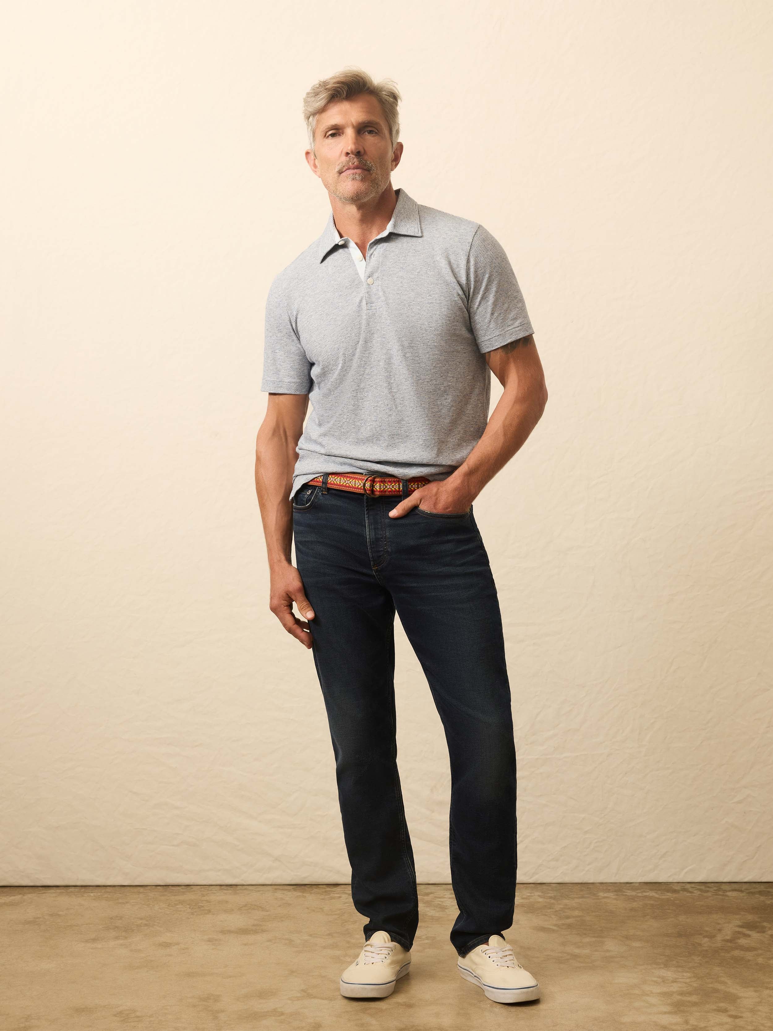 Stretch Terry Indigo 5 Pocket - Belmar Coast Wash
