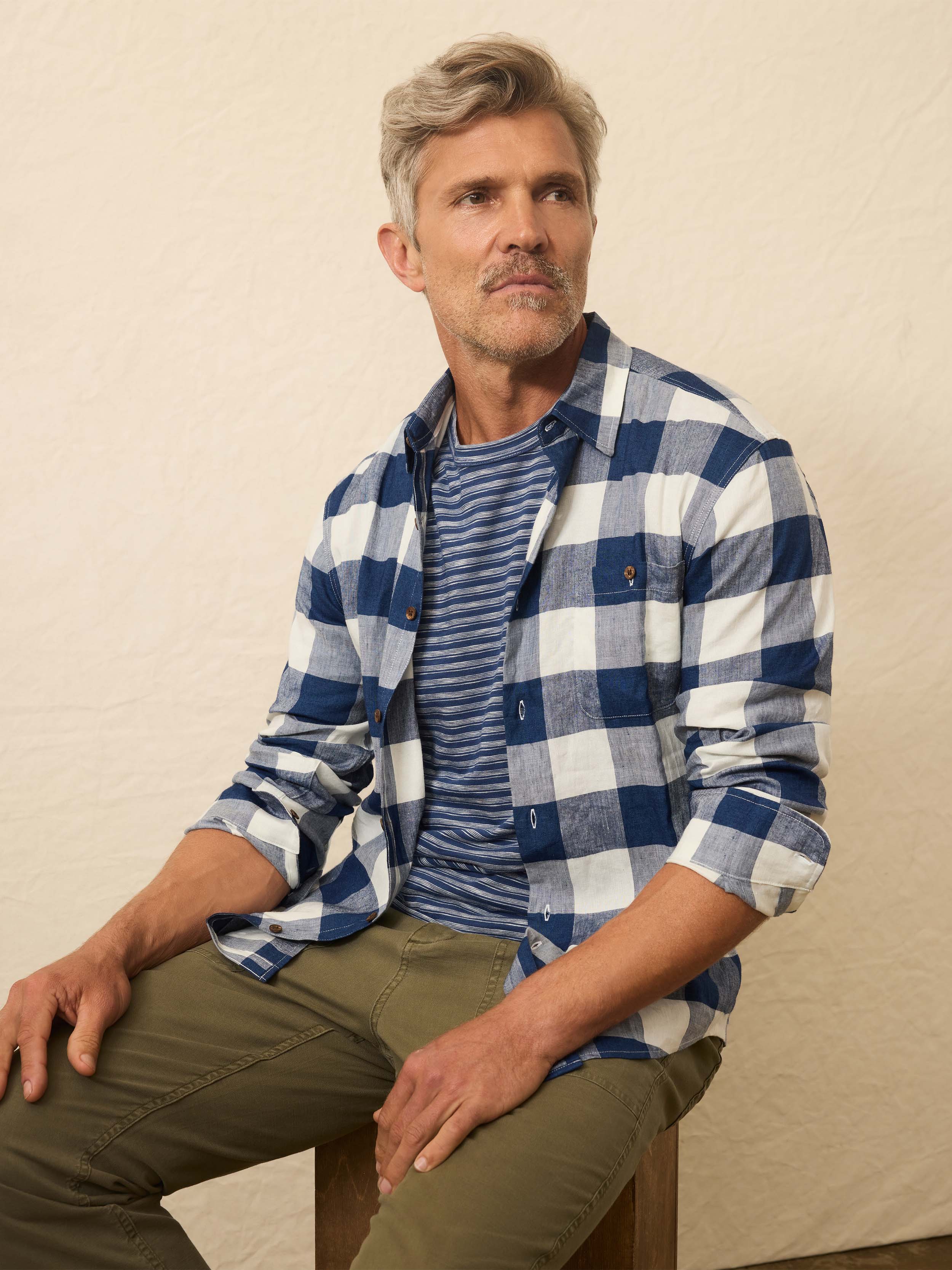 Sunwashed Tee - River Rapids Stripe