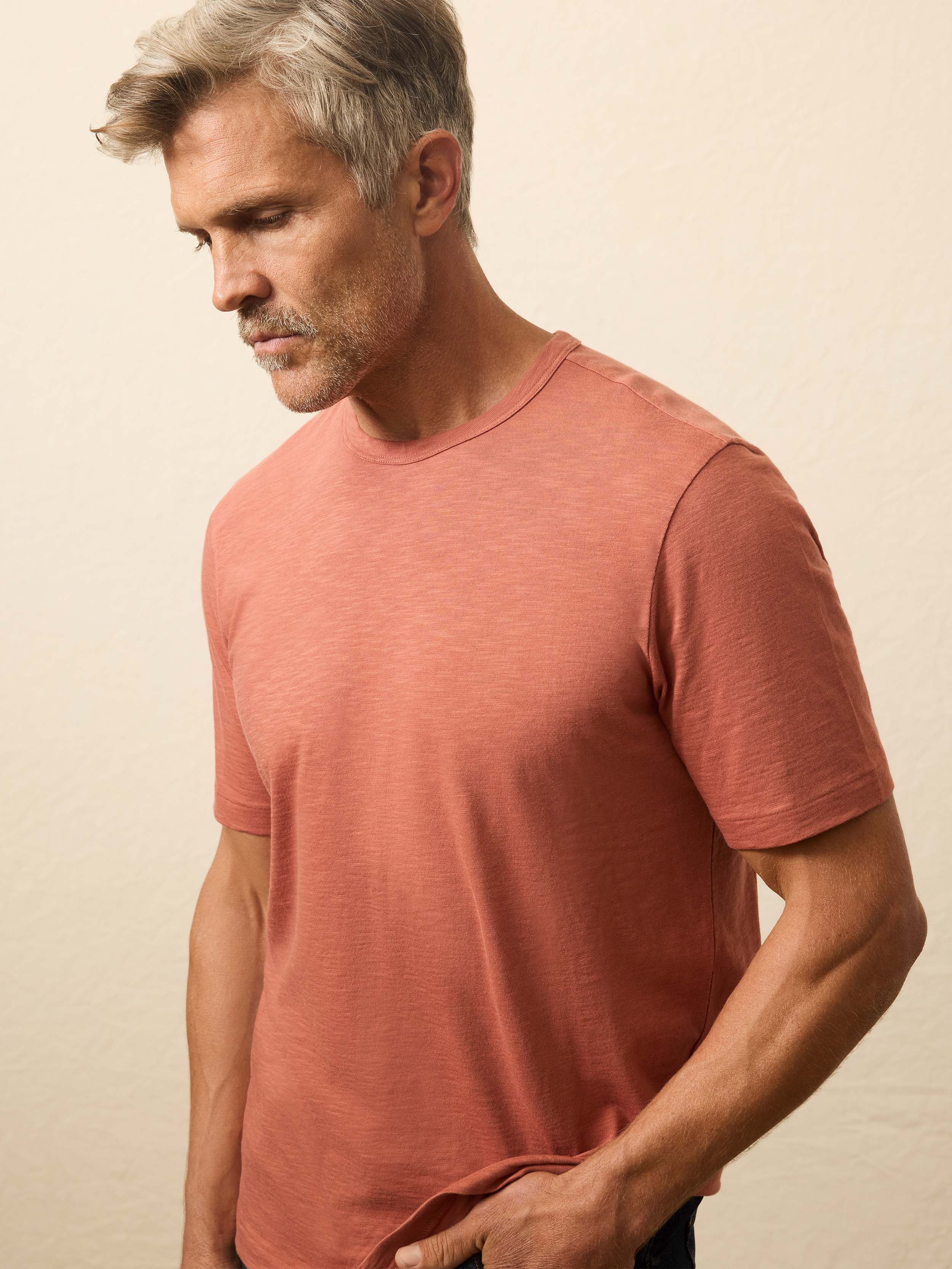 Sunwashed Regenerative Tee - Dusty Sienna