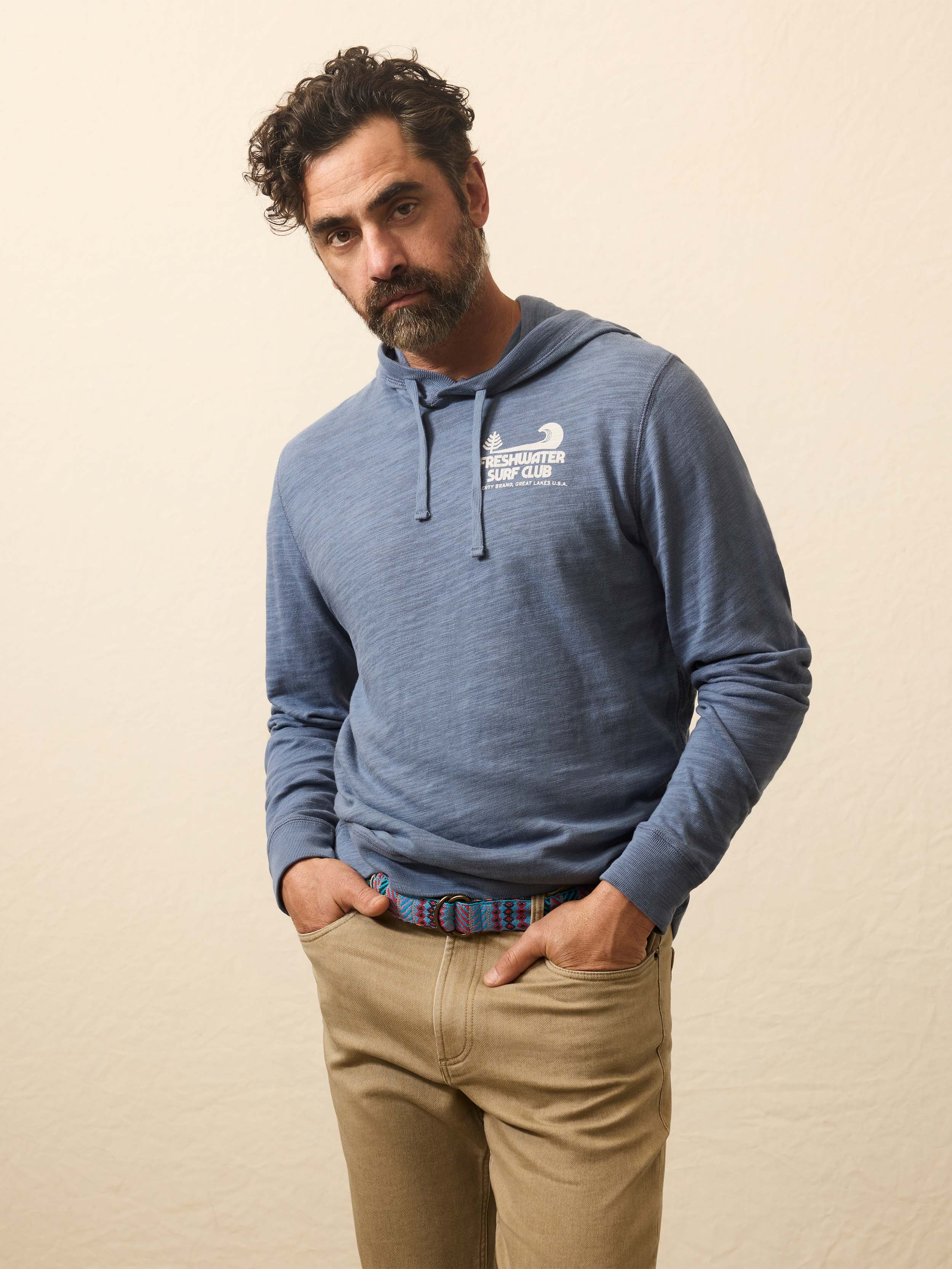 Sunwashed Slub Graphic Hoodie - Dusk