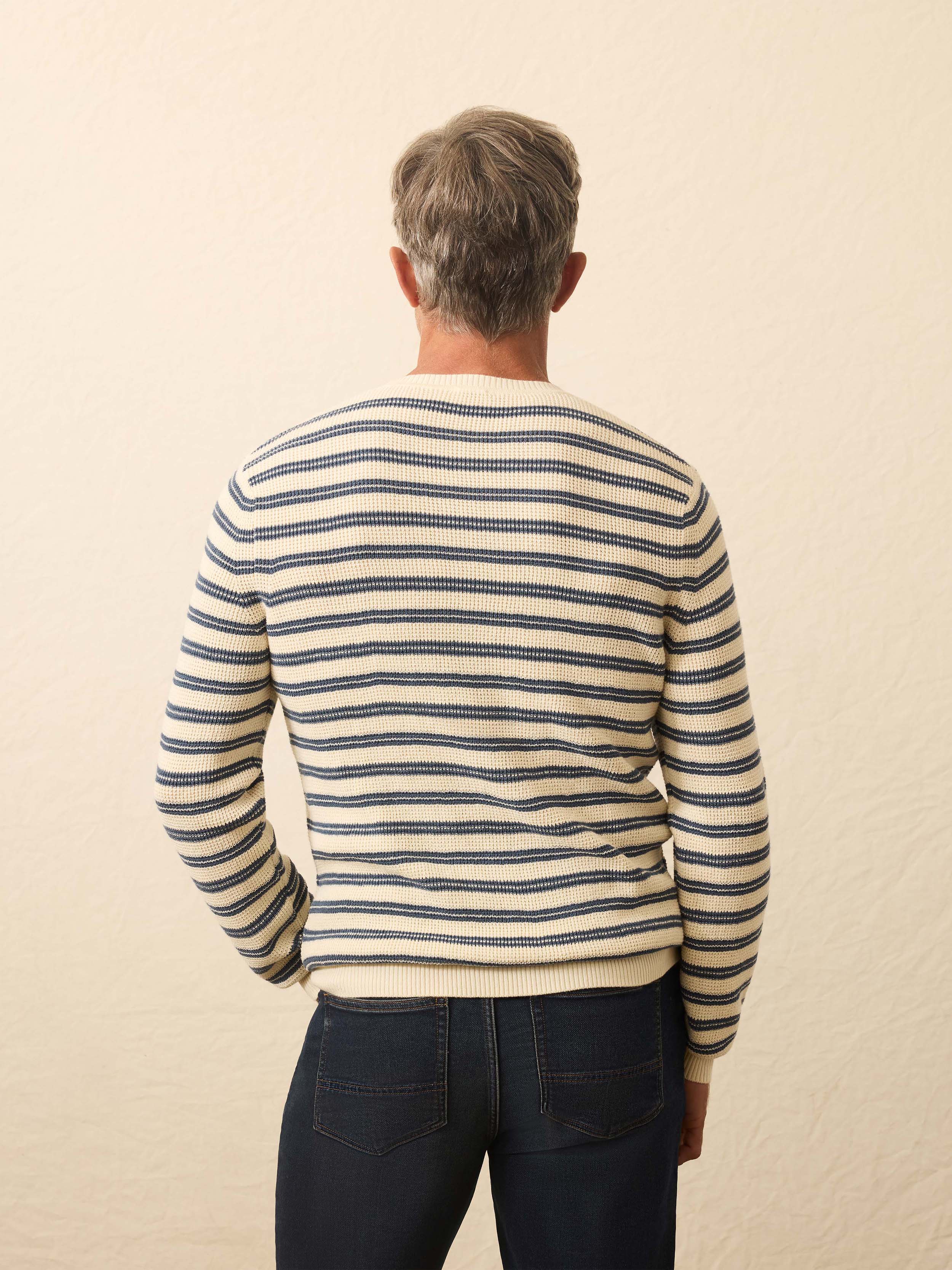 Sunwashed Crewneck Sweater - Booth Island Stripe