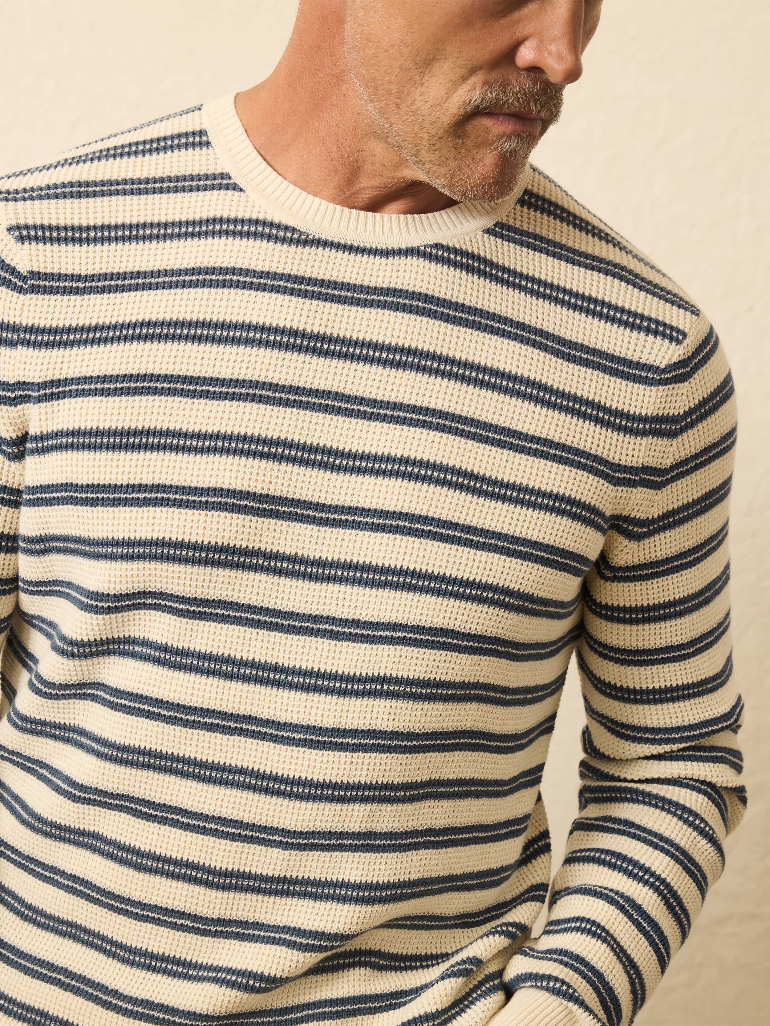Sunwashed Crewneck Sweater - Booth Island Stripe