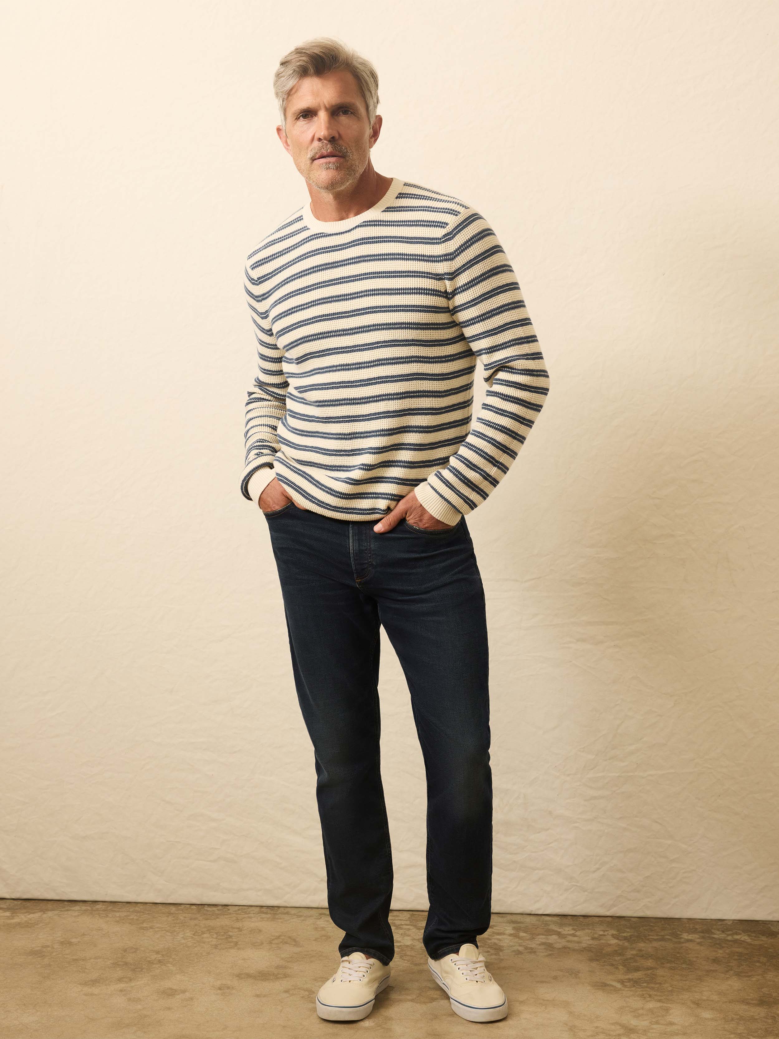 Sunwashed Crewneck Sweater - Booth Island Stripe