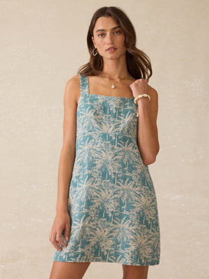 August Linen Dress - Maui Tropics