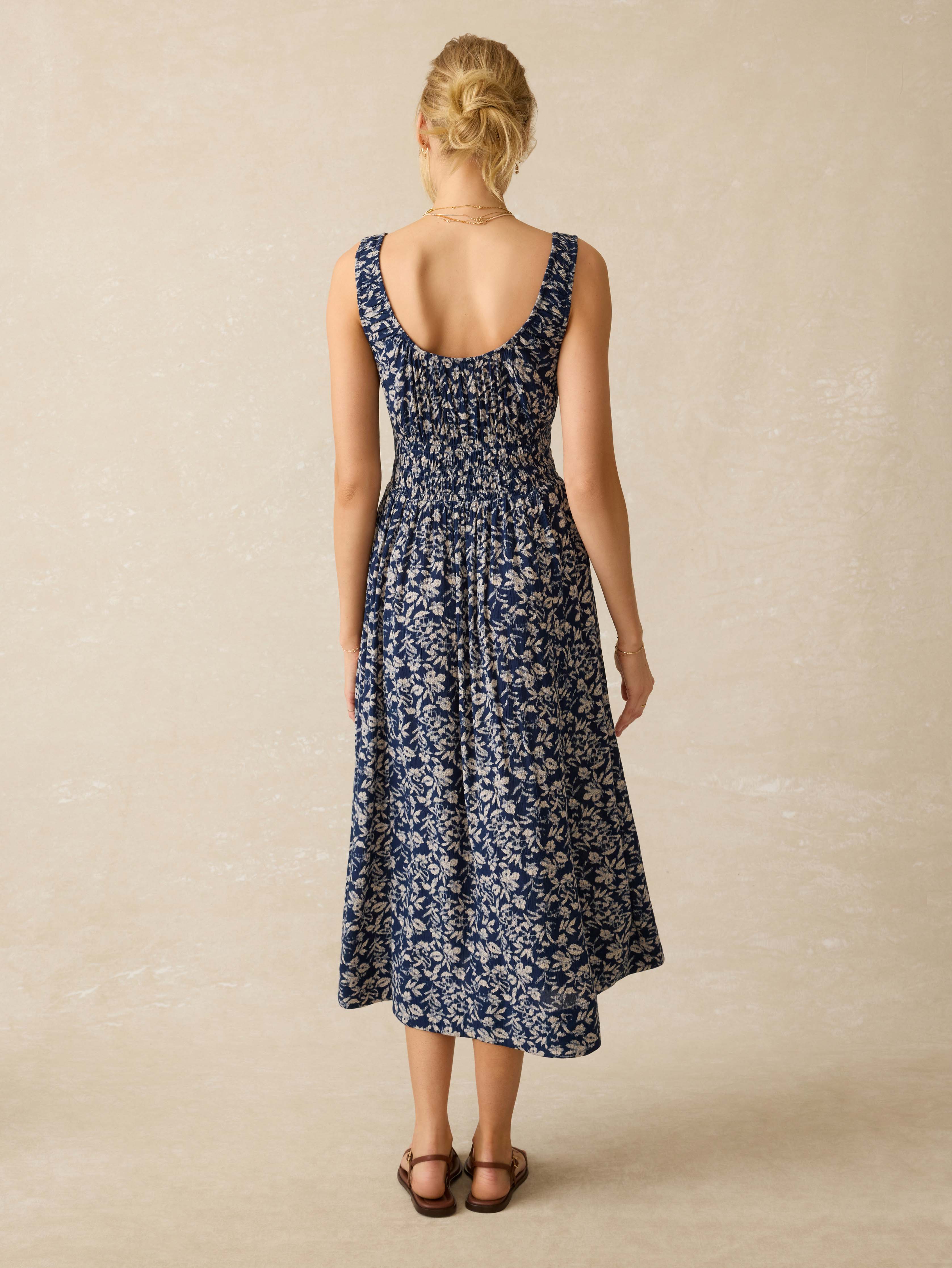 Sunseeker Dress - Juniper Ikat Floral